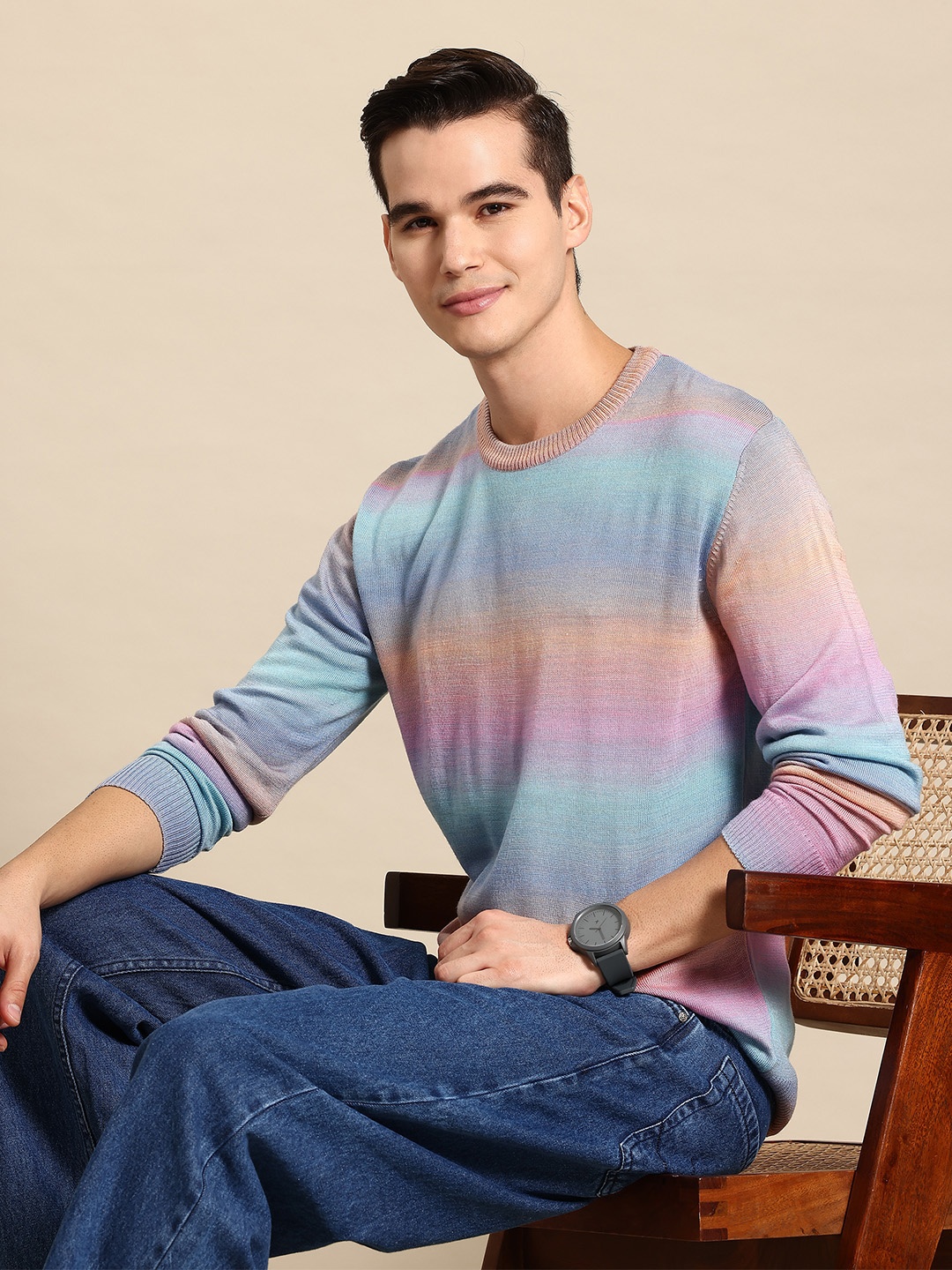 

Mast & Harbour Ombre Pullover, Blue