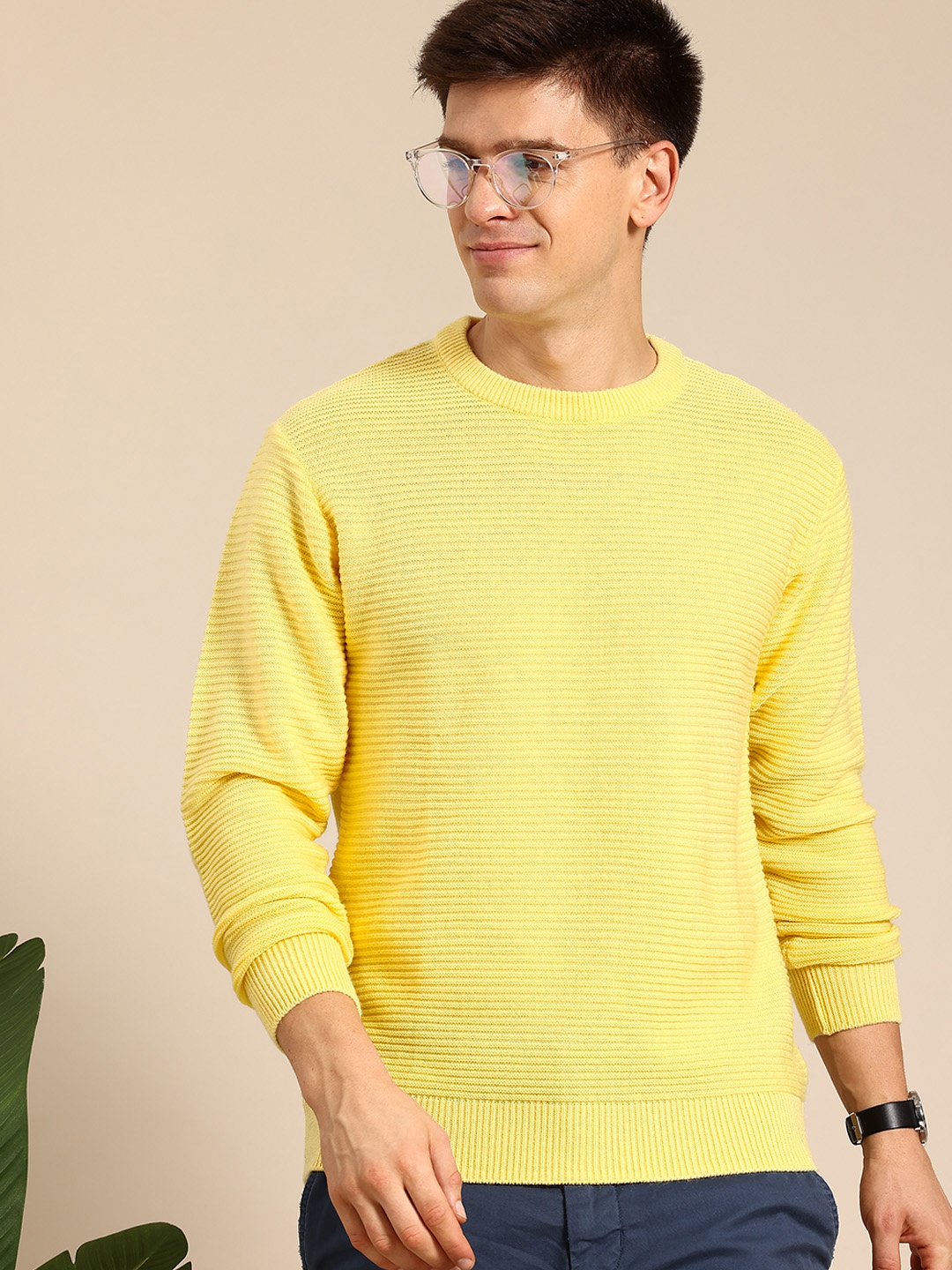 

Mast & Harbour Ribbed Pullover, Yellow