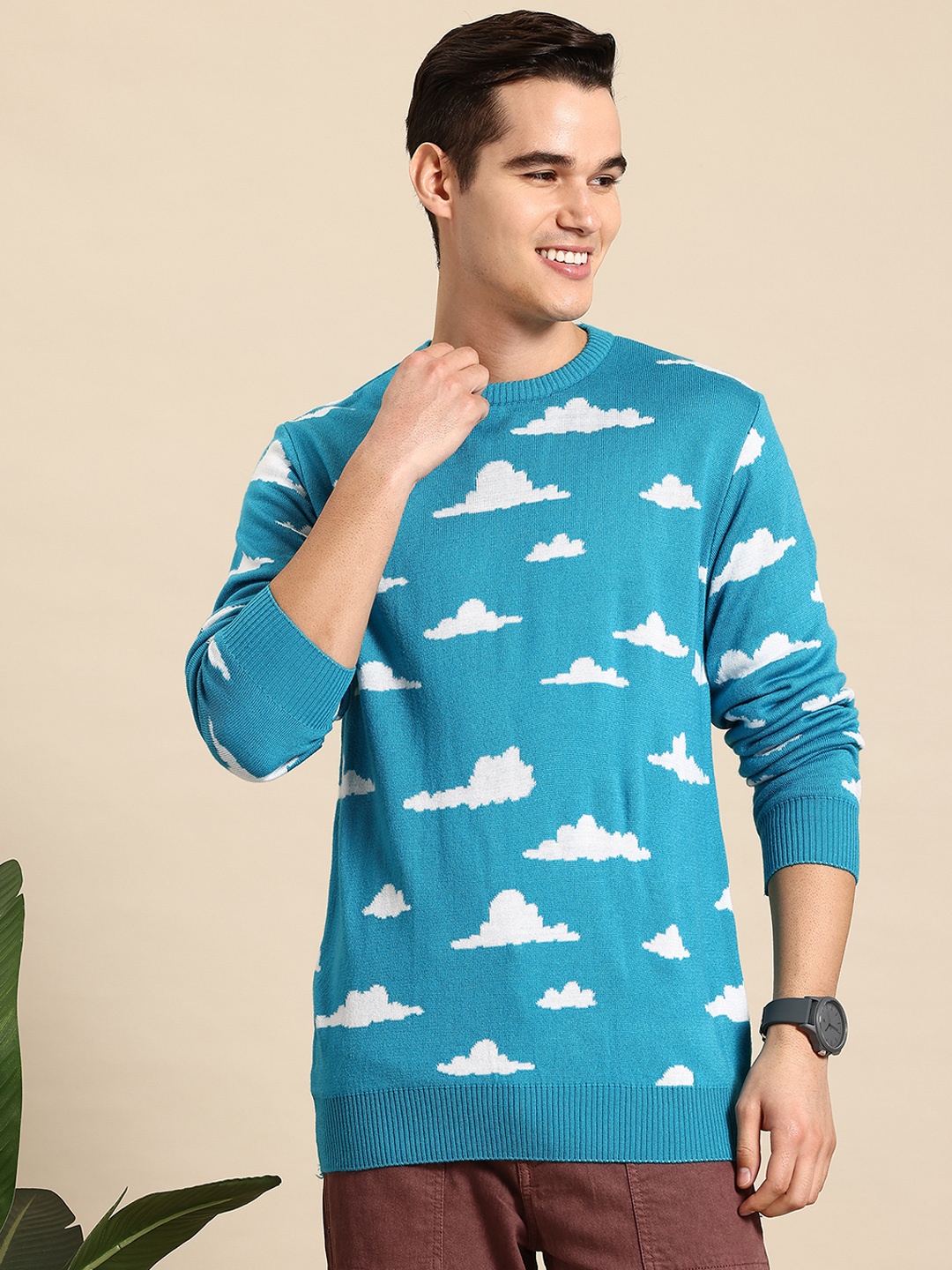 

Mast & Harbour Self-Designed Acrylic Pullover, Blue