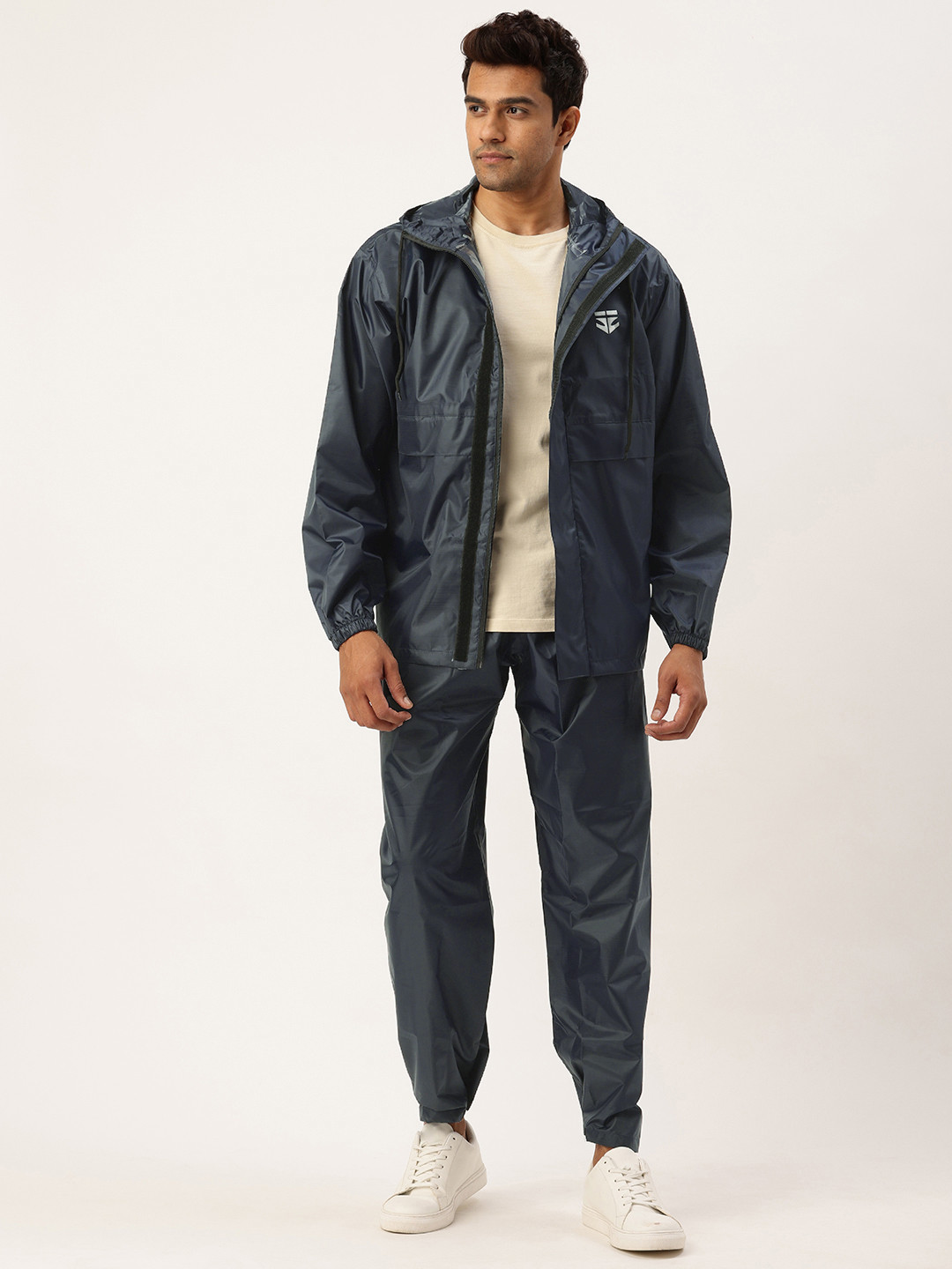 

Sports52 wear Men Comfort Fit Light Weight Rain Suit With Pouch, Navy blue