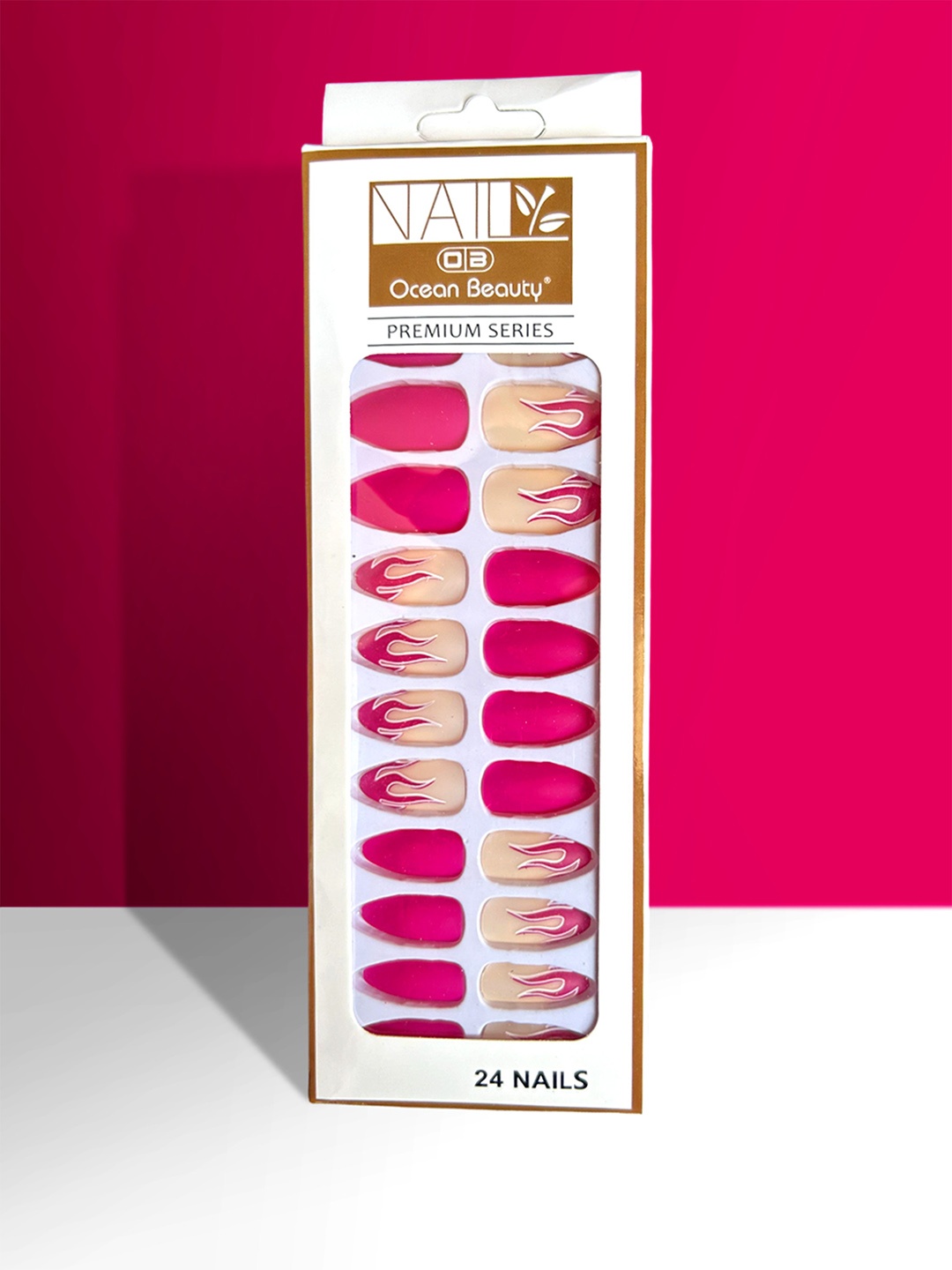 

CHRONEX Set Of 24 Matte Finish Stick On Nails Set, Multi