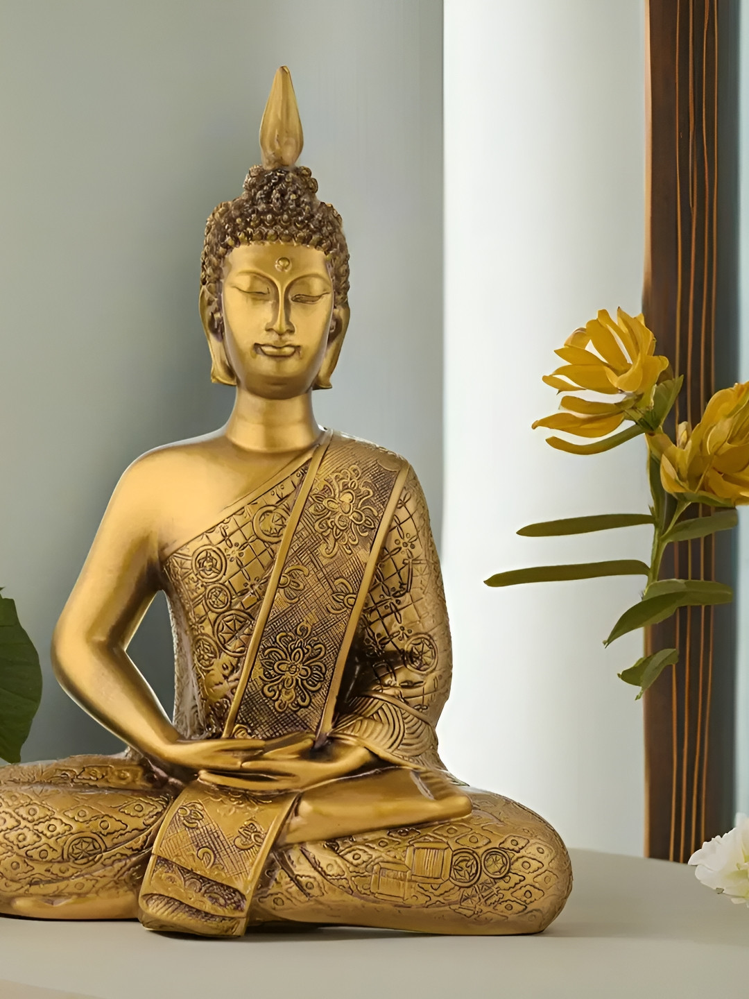 

VIVARS CRAFT Gold-Toned Religious Figurine Showpiece