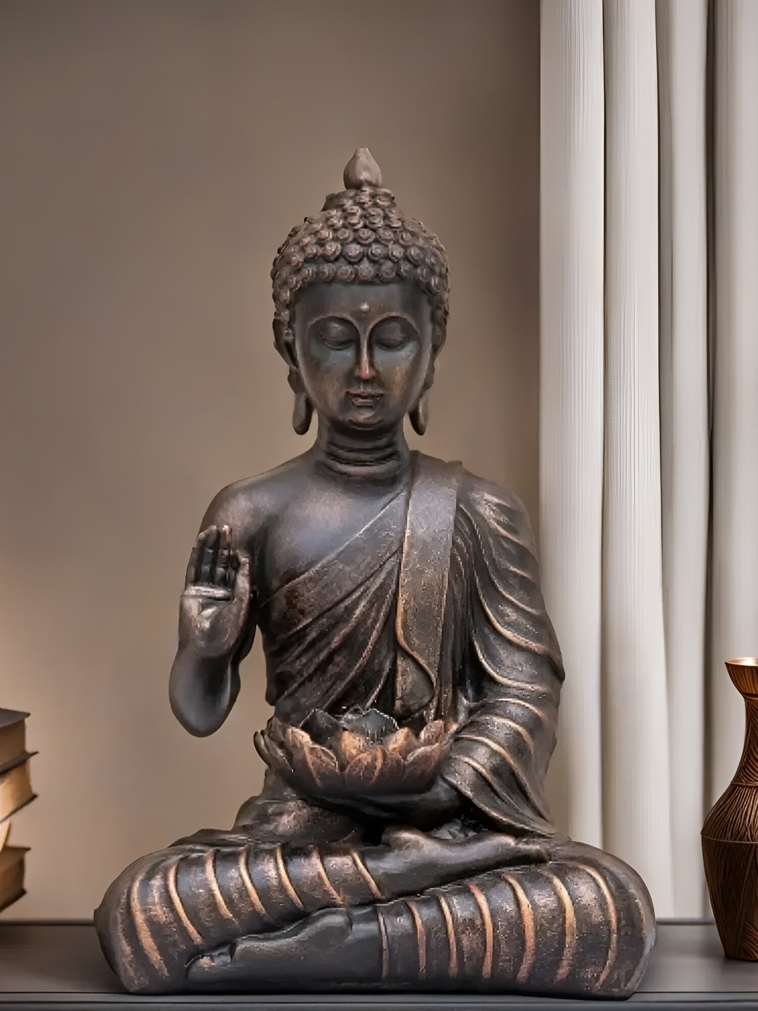 

VIVARS CRAFT Copper-Toned Religious Figurine Showpiece