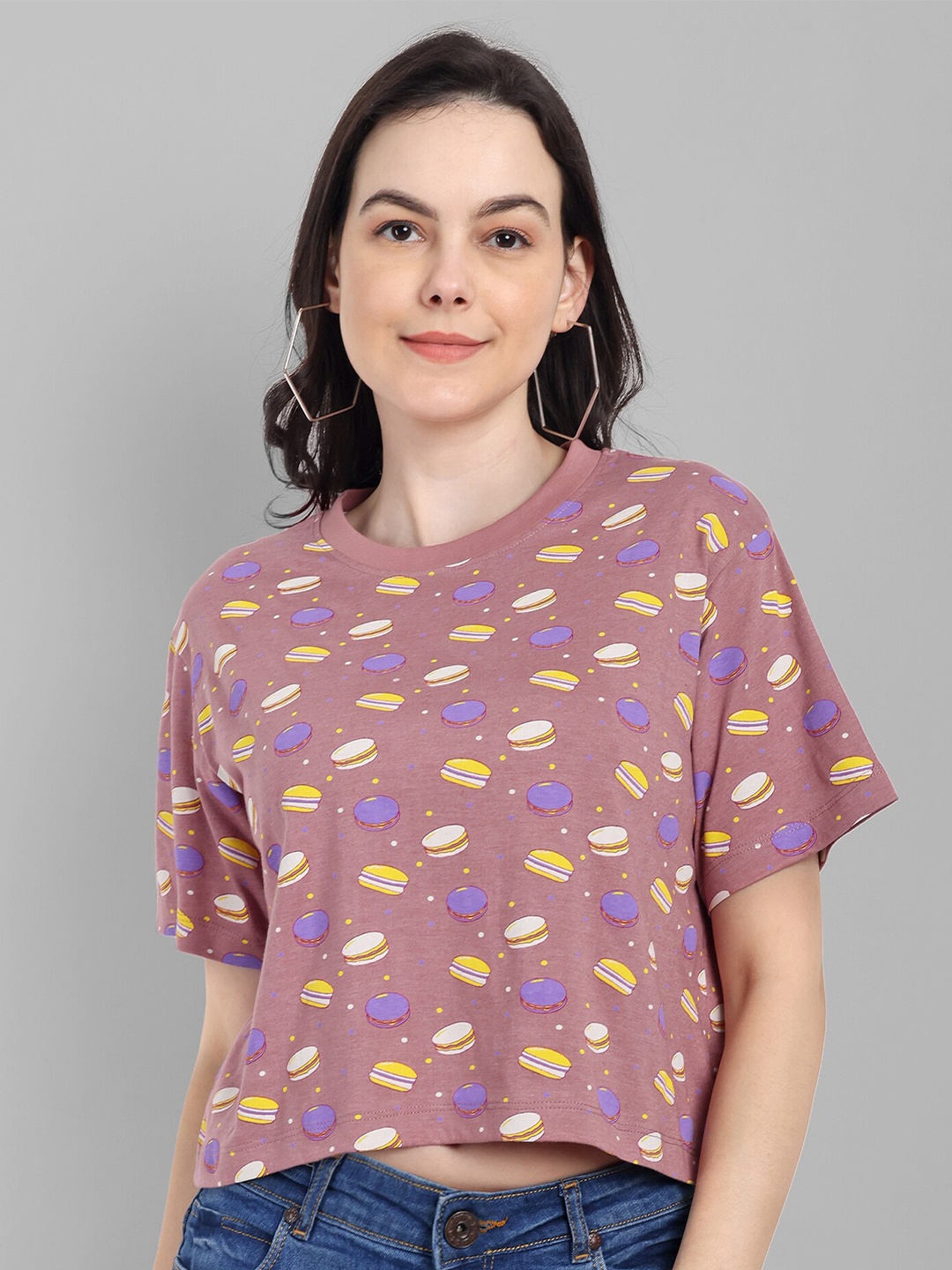

HEYLAY Women Printed T-shirt, Pink