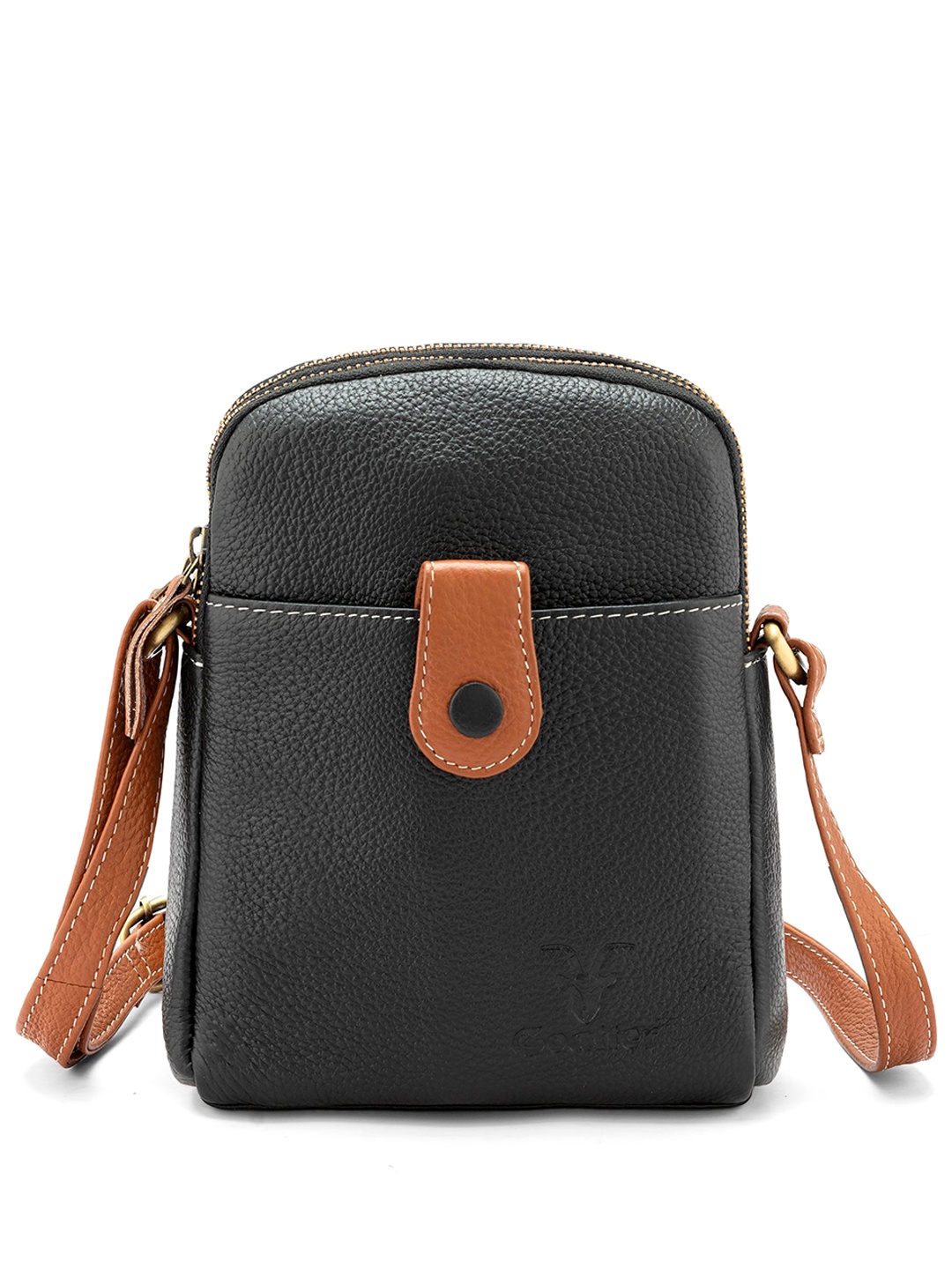 

Goatter Leather Miniature Sling Bag, Black