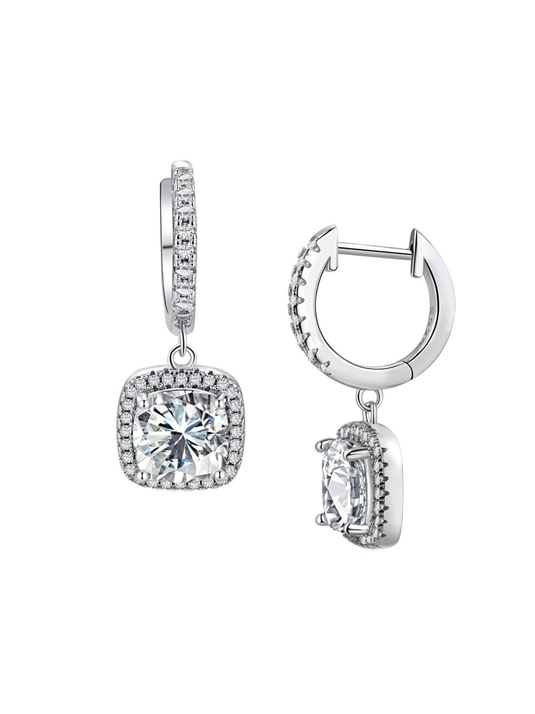 

BRIA JEWELS 925 Sterling Silver Rhodium-Plated Circular Hoop Earrings