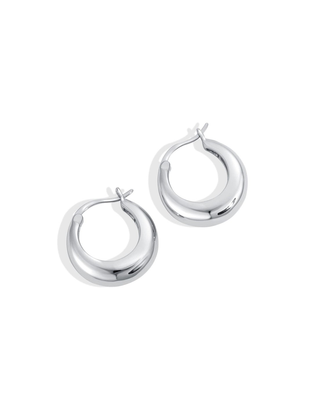 

BRIA JEWELS Rhodium-Plated Sterling Silver Hoop Earrings