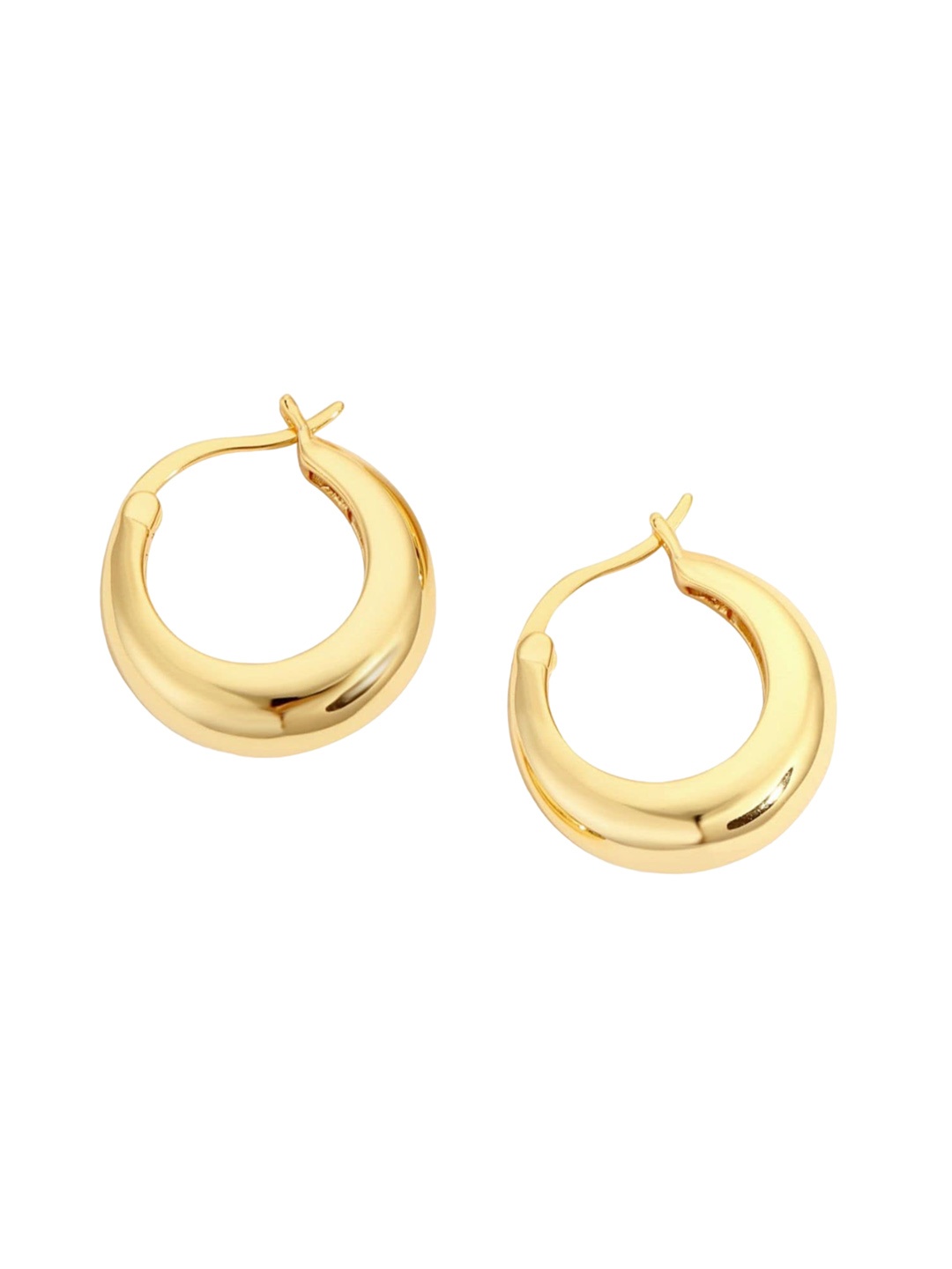 

BRIA JEWELS Gold-Plated Sterling Silver Hoop Earrings