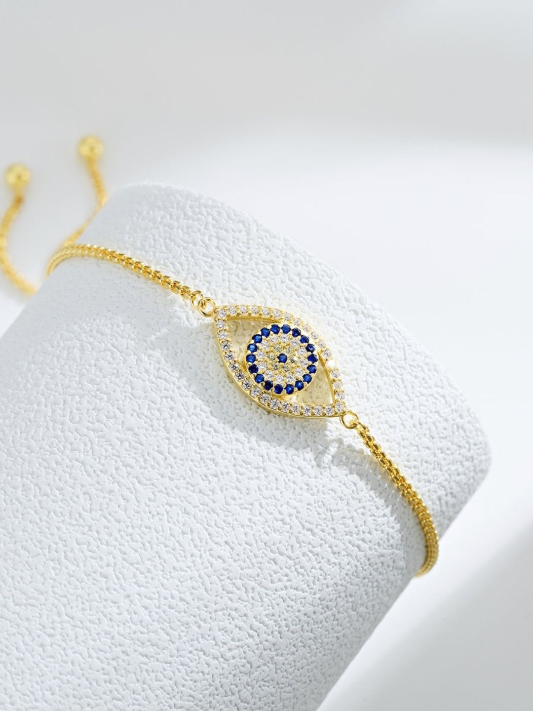 

BRIA JEWELS Women Silver Cubic Zirconia Gold-Plated Wraparound Bracelet