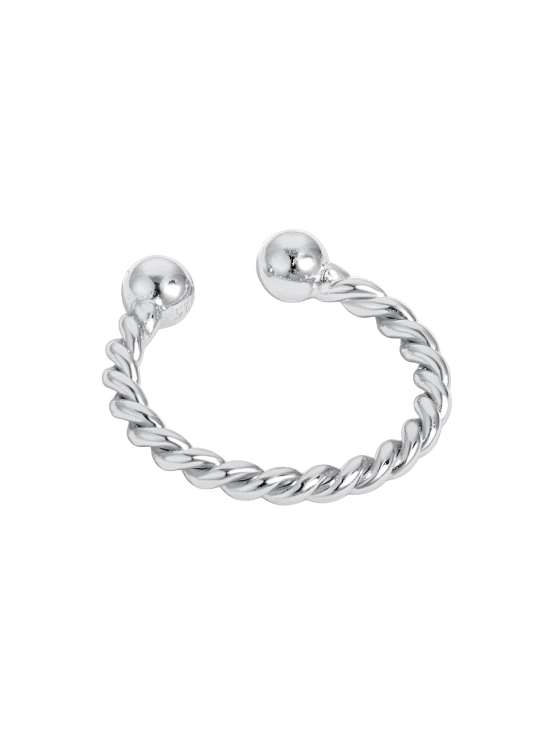 

BRIA JEWELS Sterling Silver-Plated Twisty Hoop Earrings