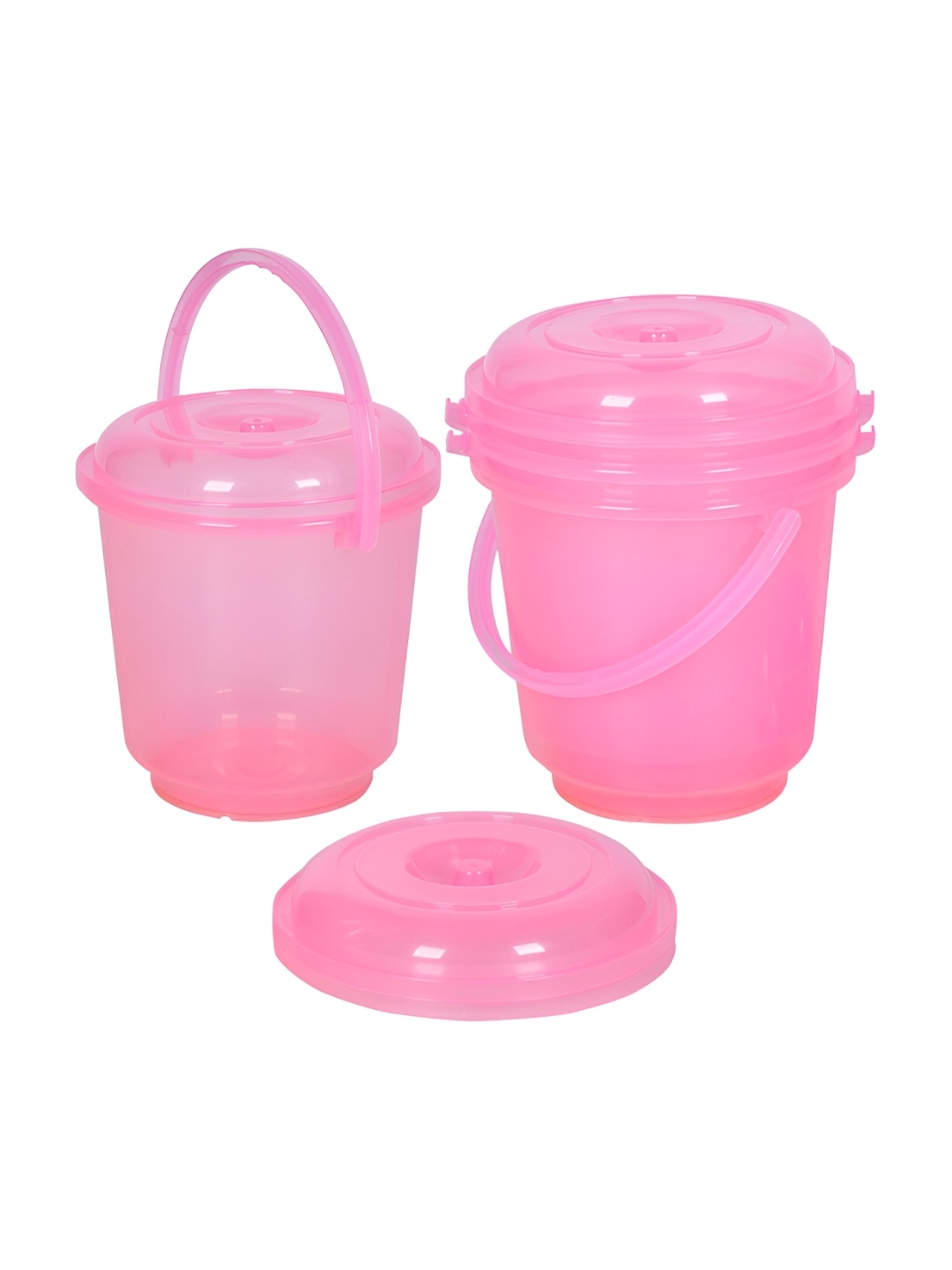 

Kuber Industries Transparent & Pink 4 Pieces Bath Accessories Set