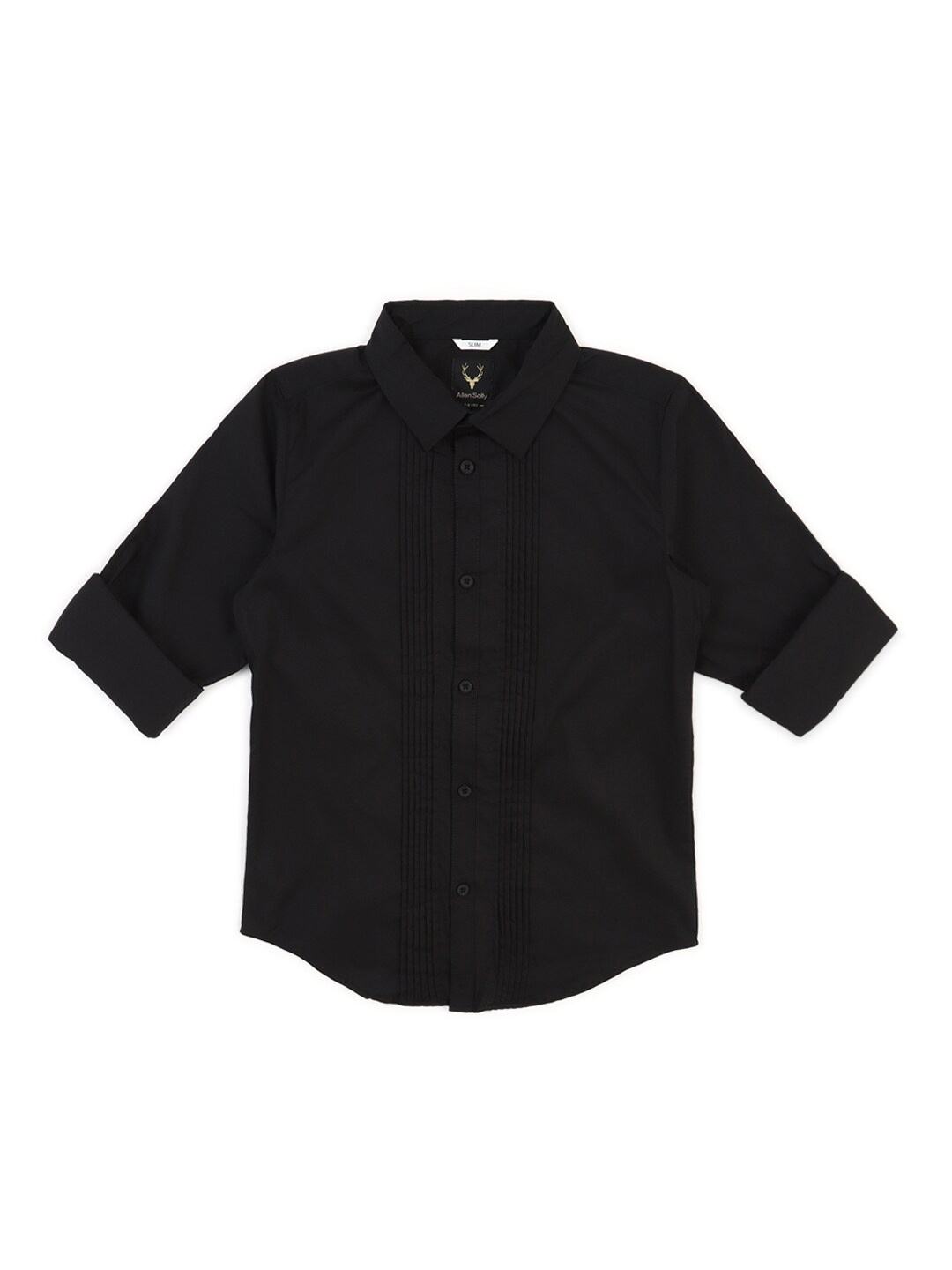 

Allen Solly Junior Boys Slim Fit Opaque Casual Shirt, Black