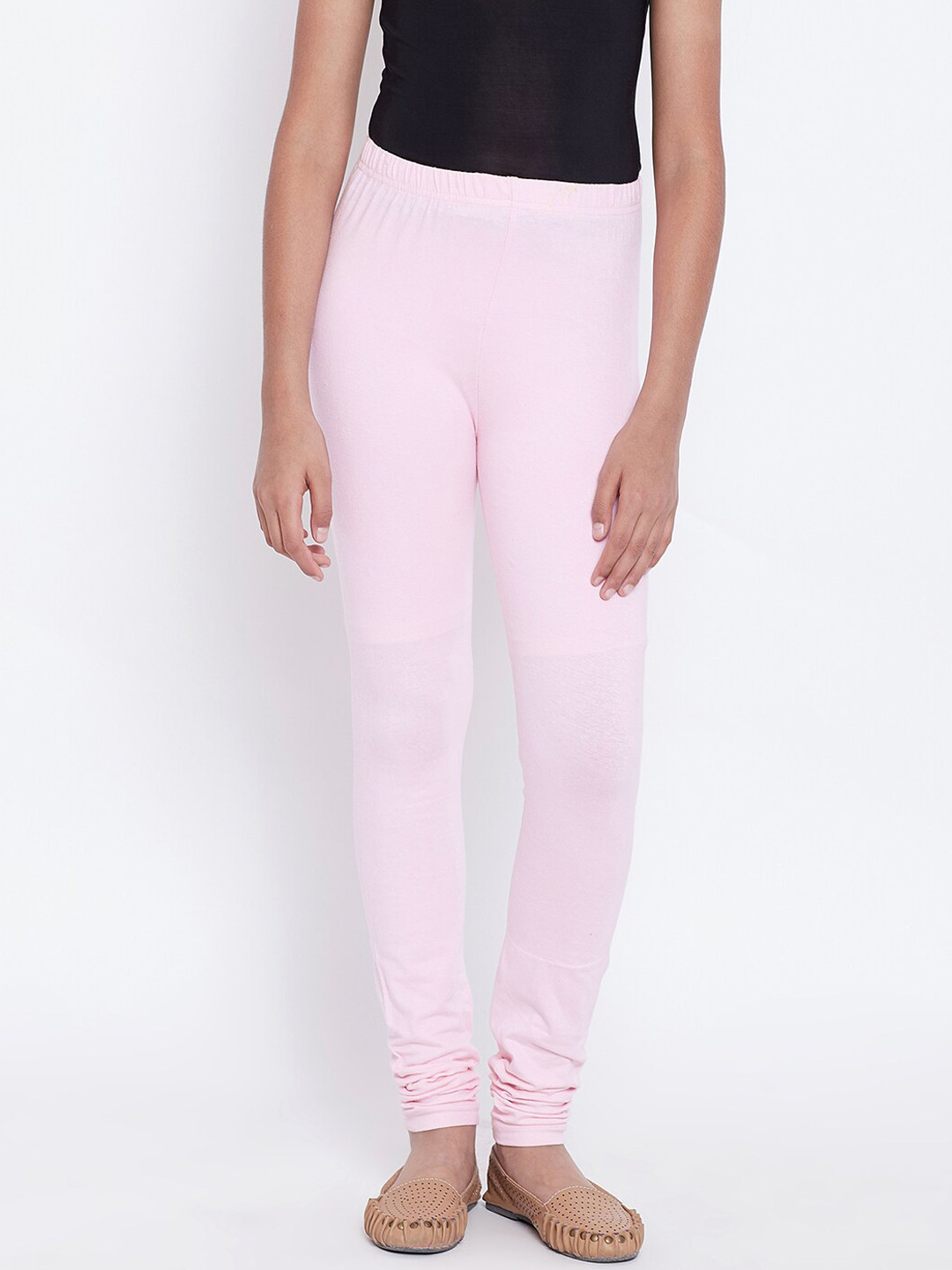 

THE PAJAMA FACTORY Girls Churidar Length Leggings, Pink