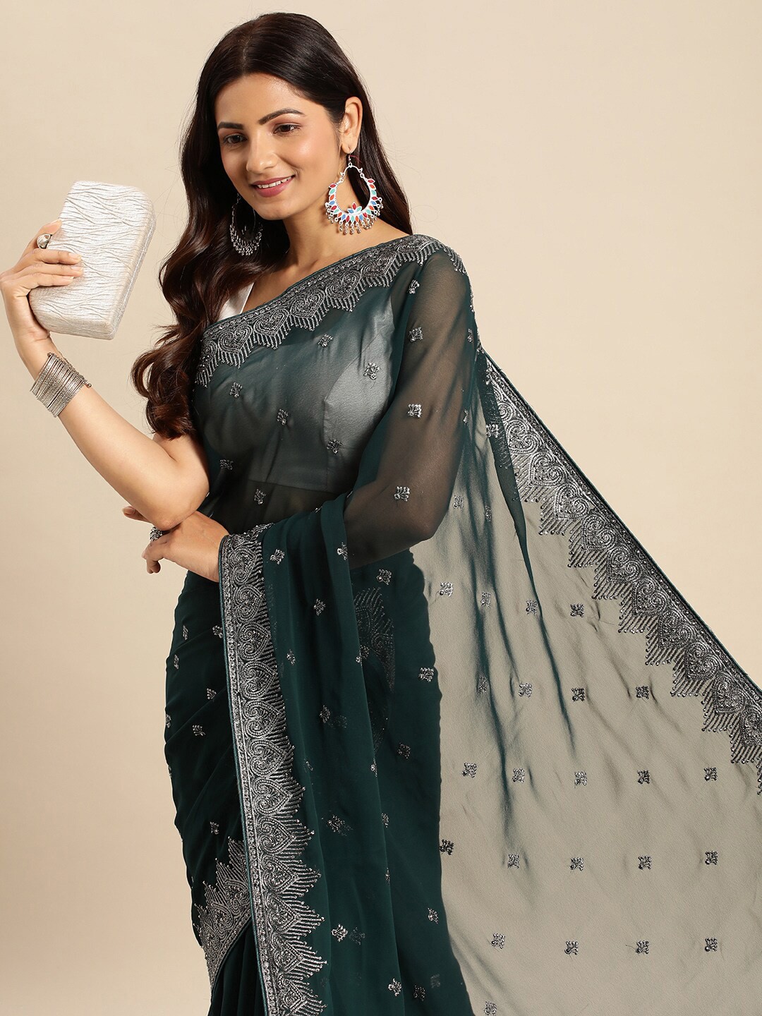 

kasee Embellished Saree, Blue