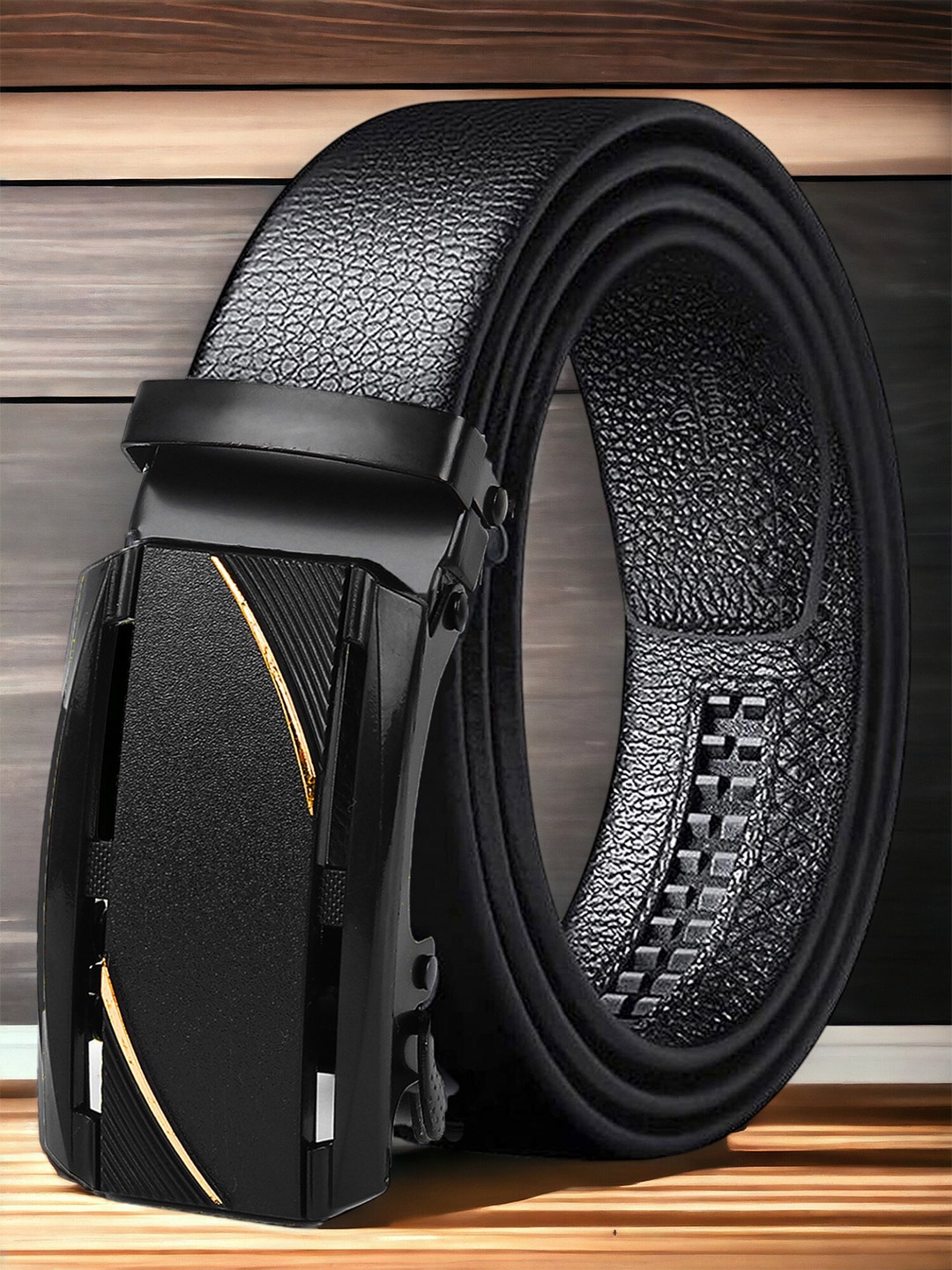 

ZORO Men Textured Formal Belt, Black