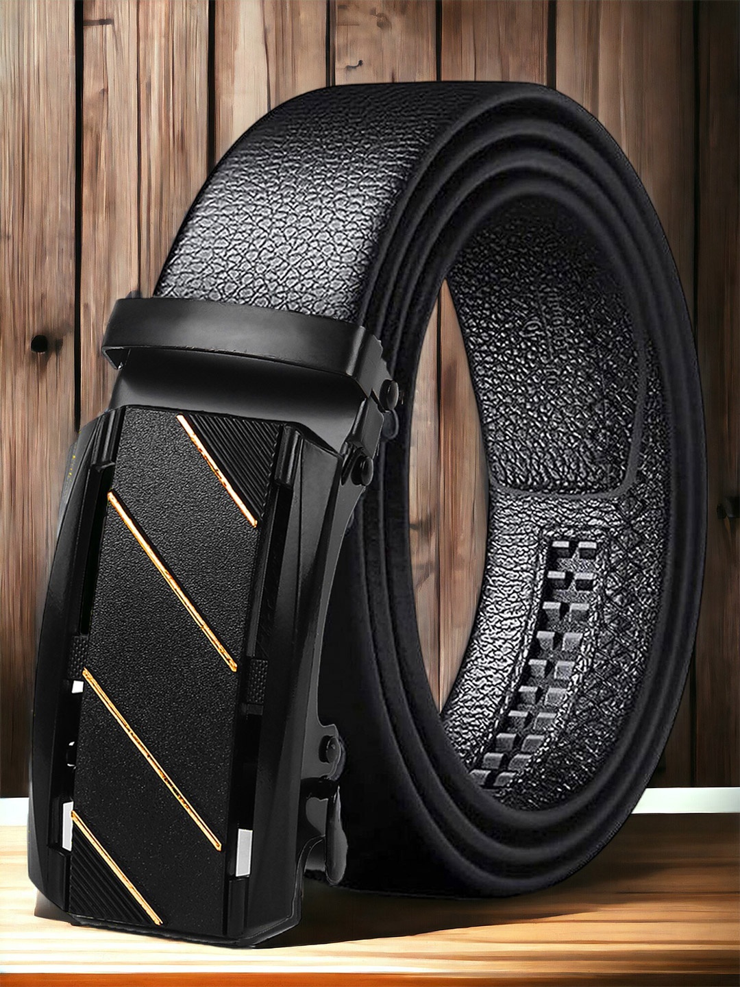 

ZORO Men Textured Formal Belt, Black