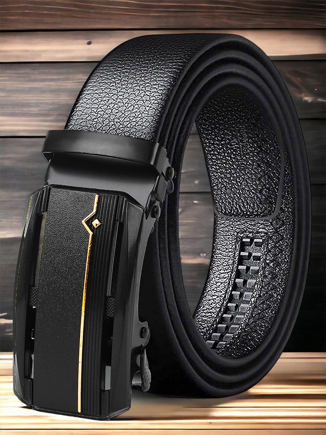 

ZORO Men Textured Formal Belt, Black