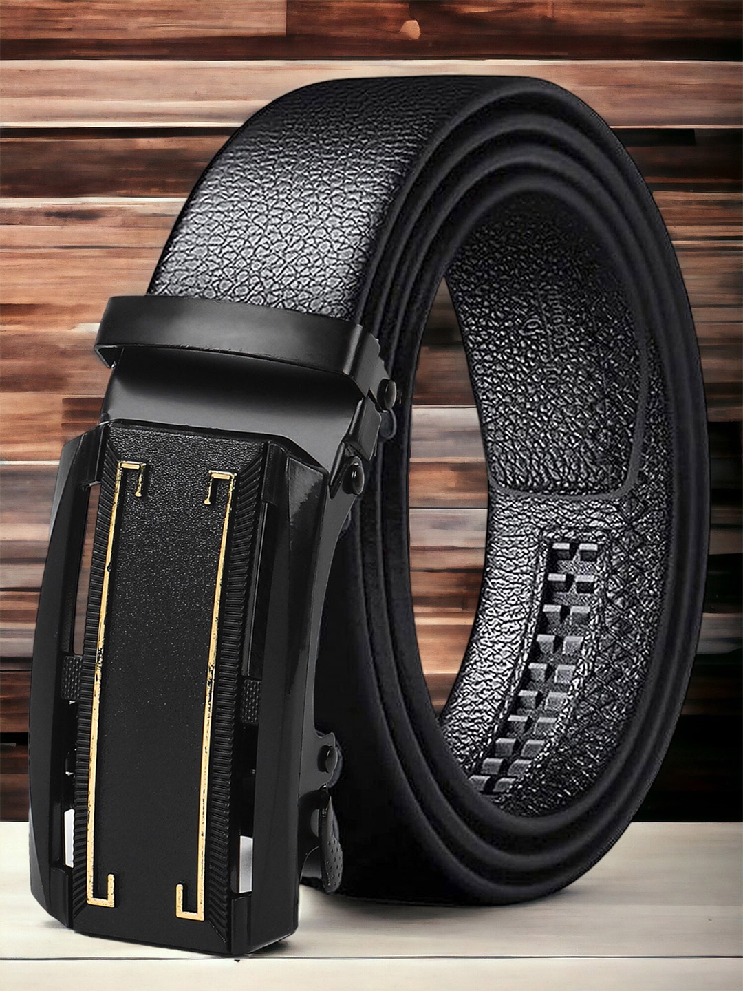 

ZORO Men Textured Formal Belt, Black