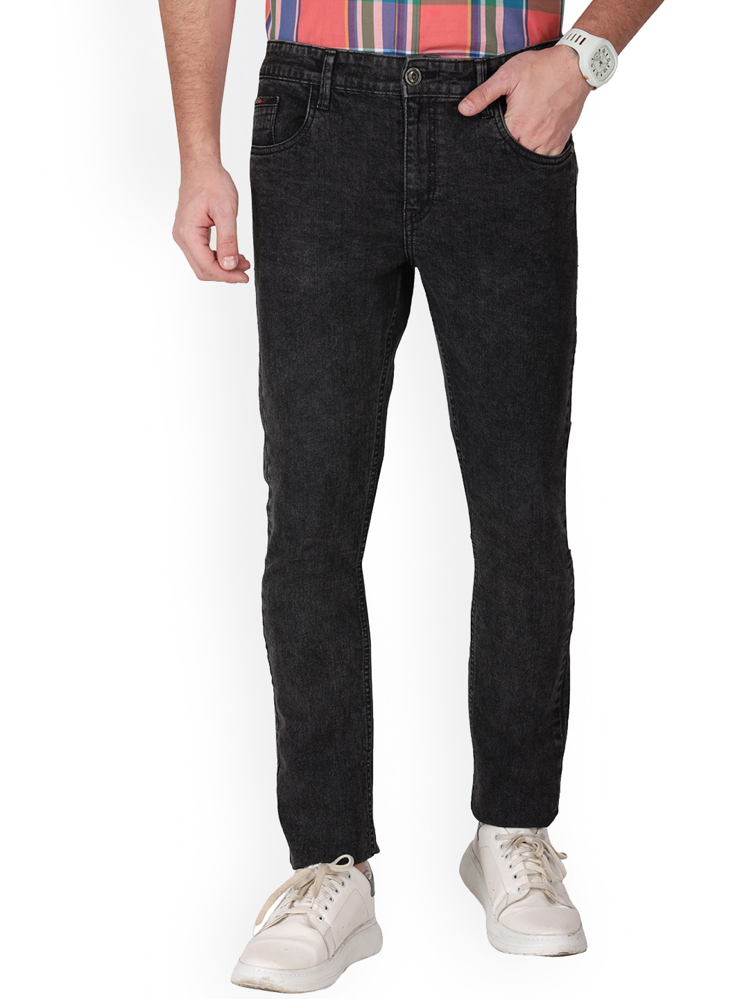 

Monterrey SF Men Original Slim Fit Clean Look Stretchable Jeans, Charcoal
