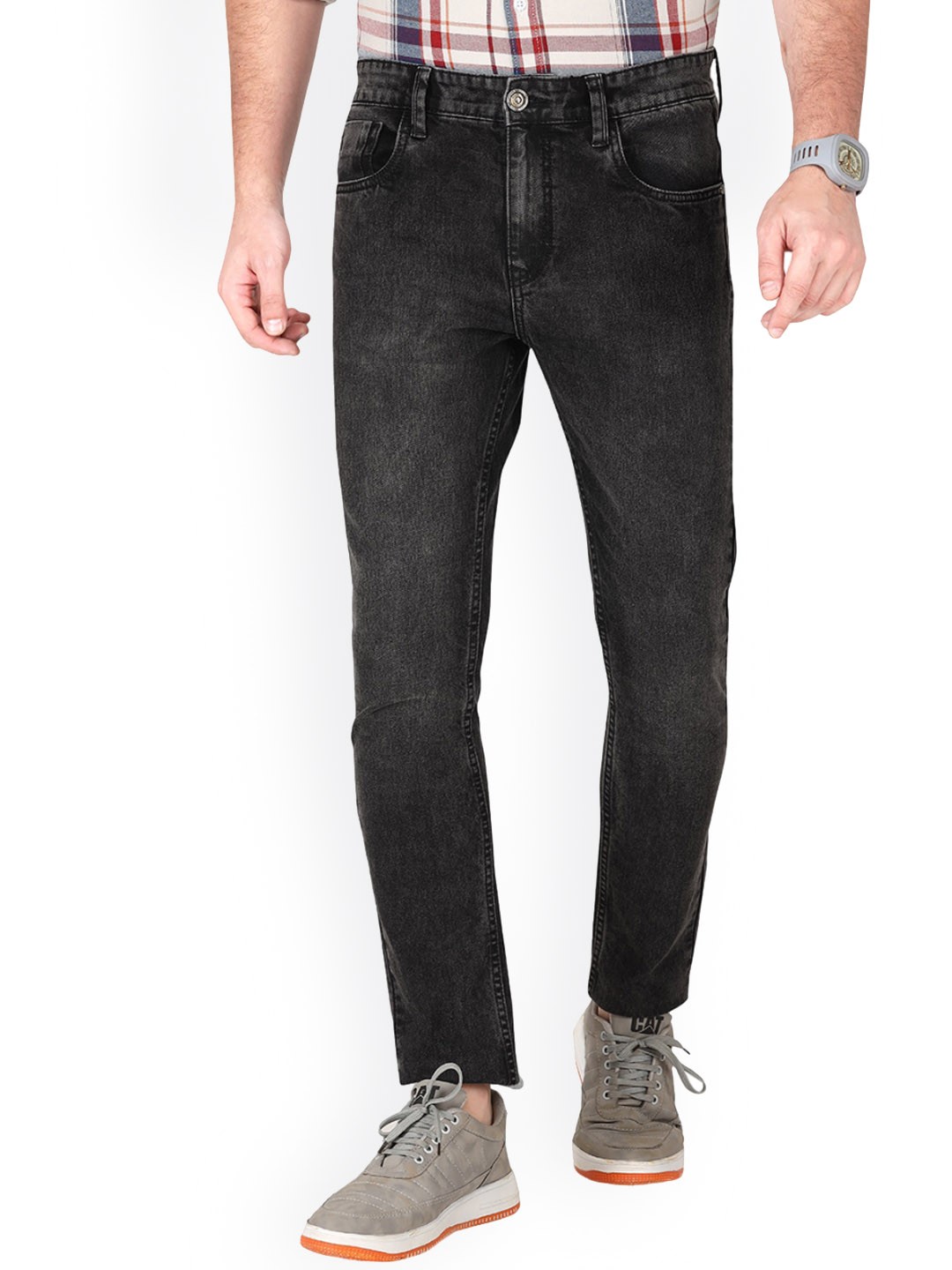 

Monterrey SF Men Original Slim Fit Light Fade Clean Look Stretchable Jeans, Black