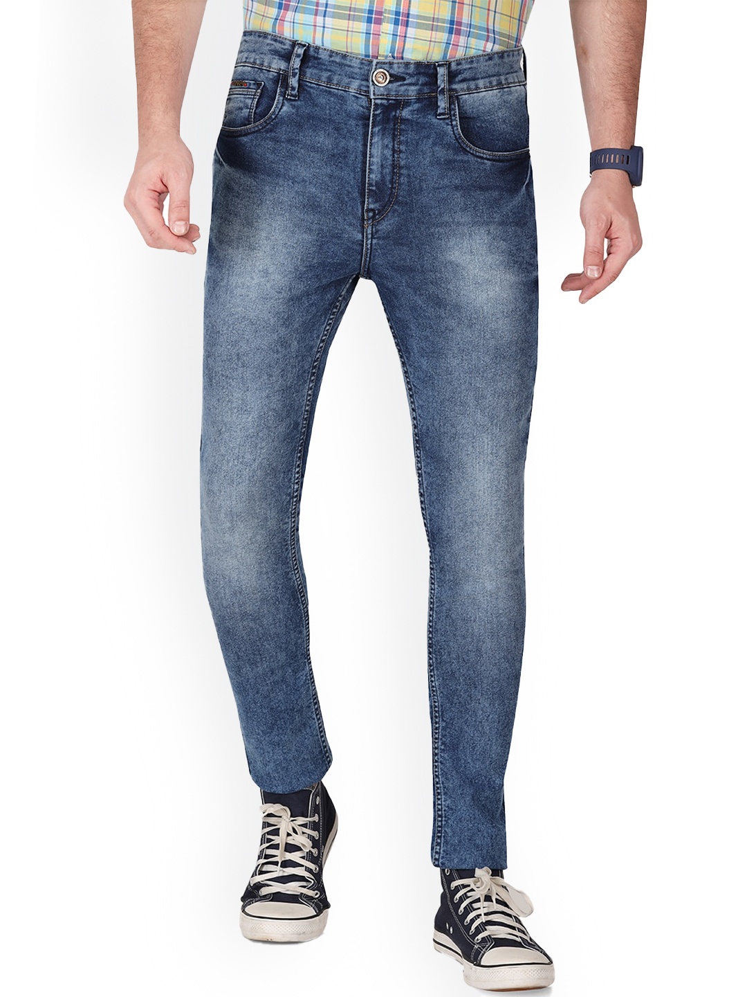 

Monterrey SF Men Original Slim Fit Heavy Fade Stretchable Jeans, Blue
