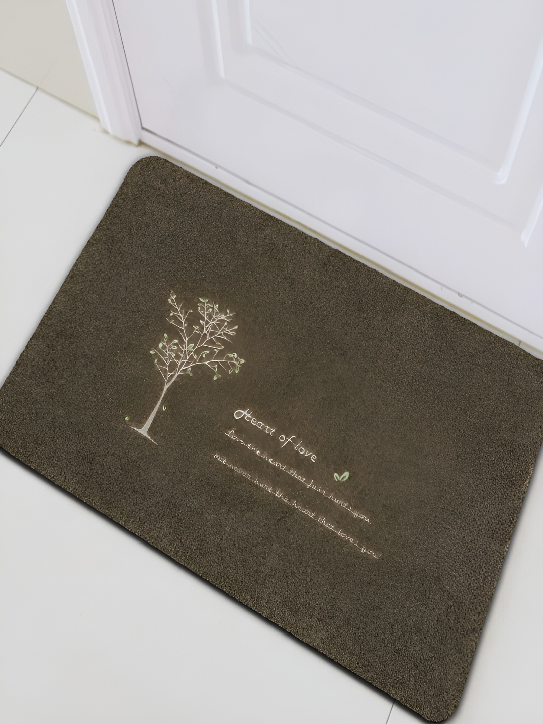 

HOKIPO Brown Textured Anti-Skid Doormat