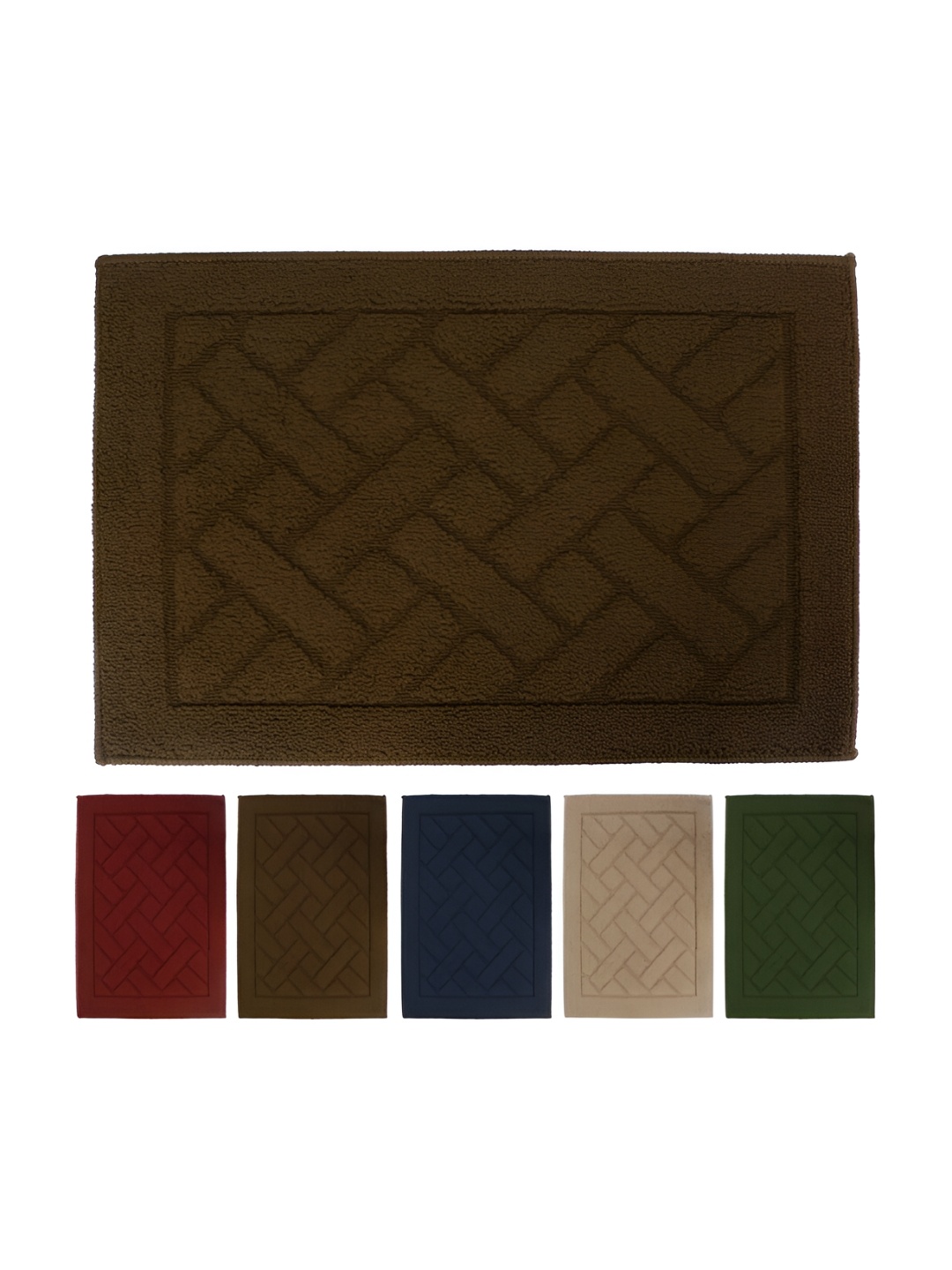 

HOKIPO Brown Textured Anti-Skid Doormat