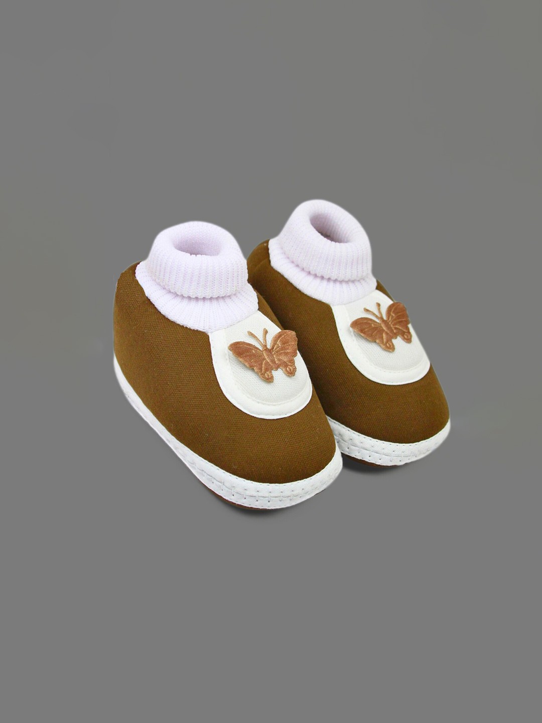 

BAESD Infants Butterfly Cotton Booties, Brown