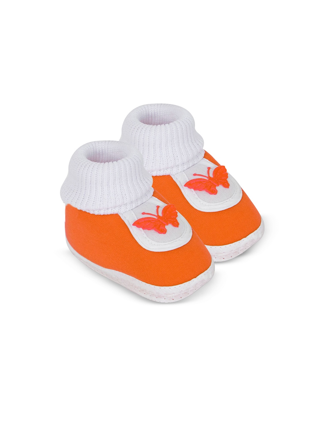 

BAESD Kids Butterfly Cotton Booties, Orange