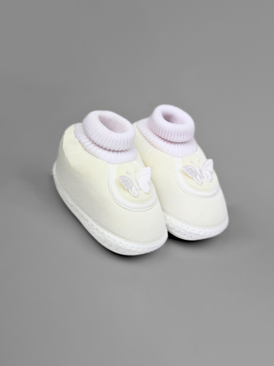 

BAESD Infants Kids Cotton Butterfly Kids Booties, White