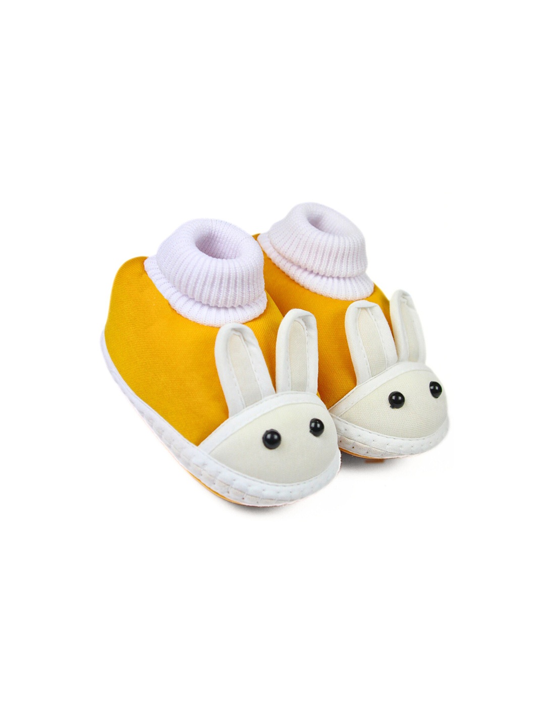

BAESD Infants Kids Colourblocked Cotton Booties, Yellow