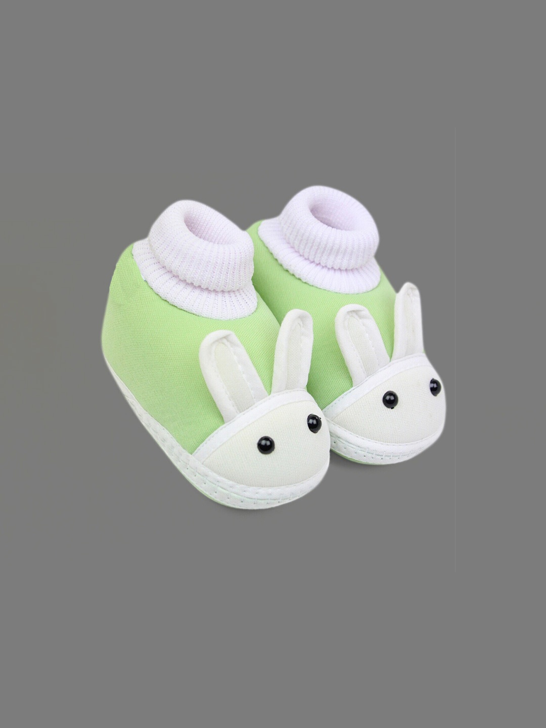 

BAESD Kids Rabbit Face Cotton Booties, Green