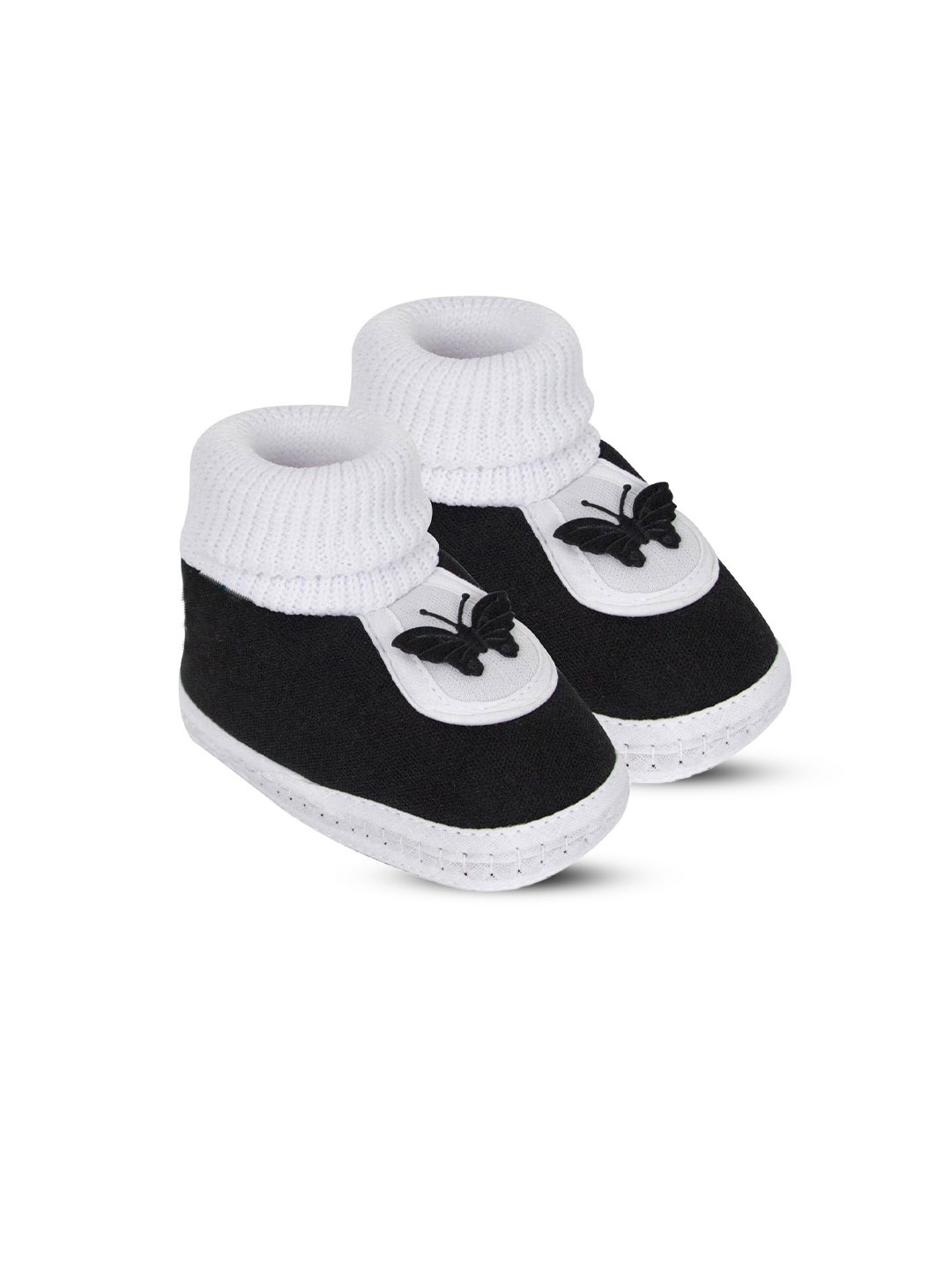 

BAESD Infants Cotton Butterfly Slip On Booties, Black
