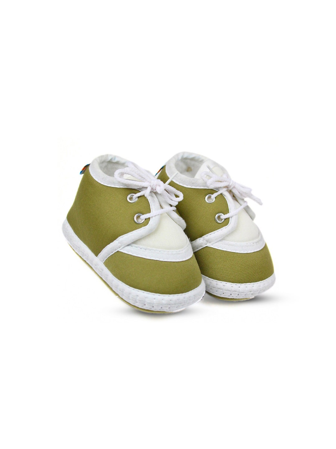 

BAESD Infants Kids Colourblocked Cotton Booties, Green