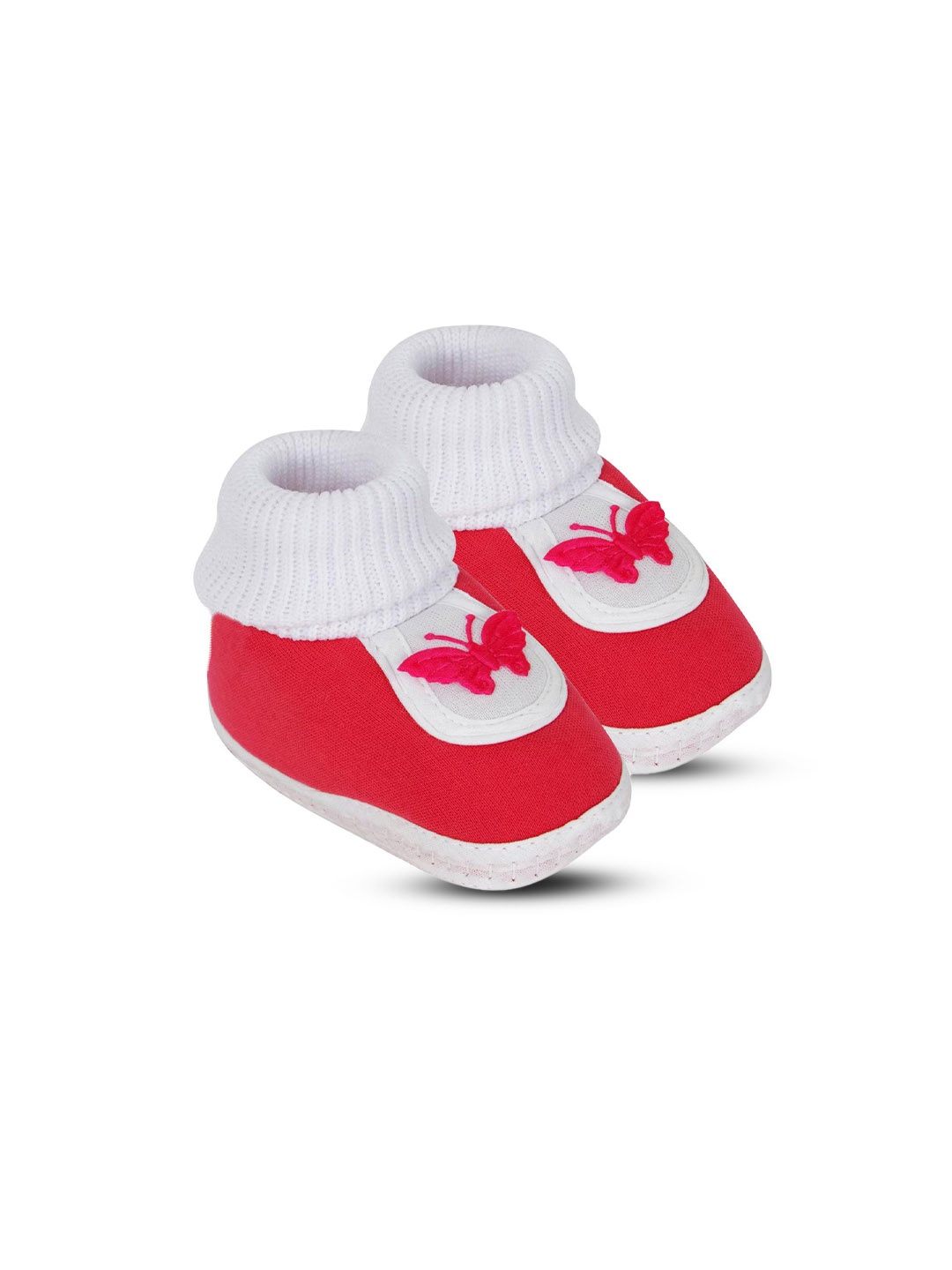 

BAESD Infants Kids Cotton Butterfly Kids Booties, Red