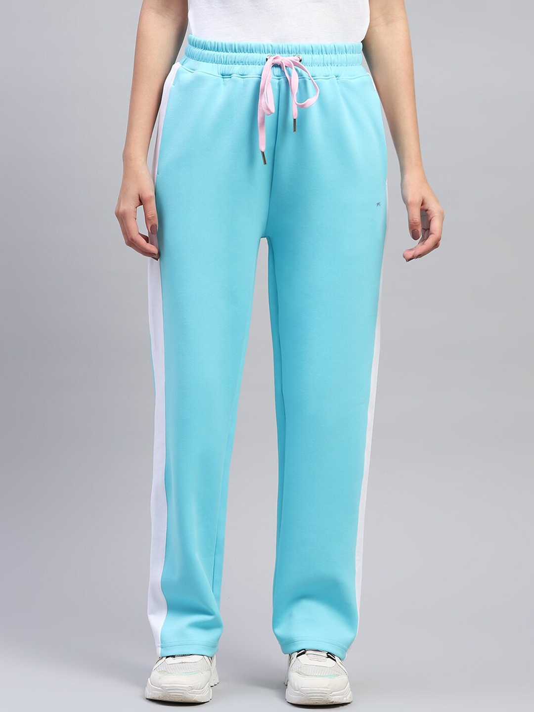 

Monte Carlo Contrast Side Detail Cotton Terry Track Pant, Turquoise blue