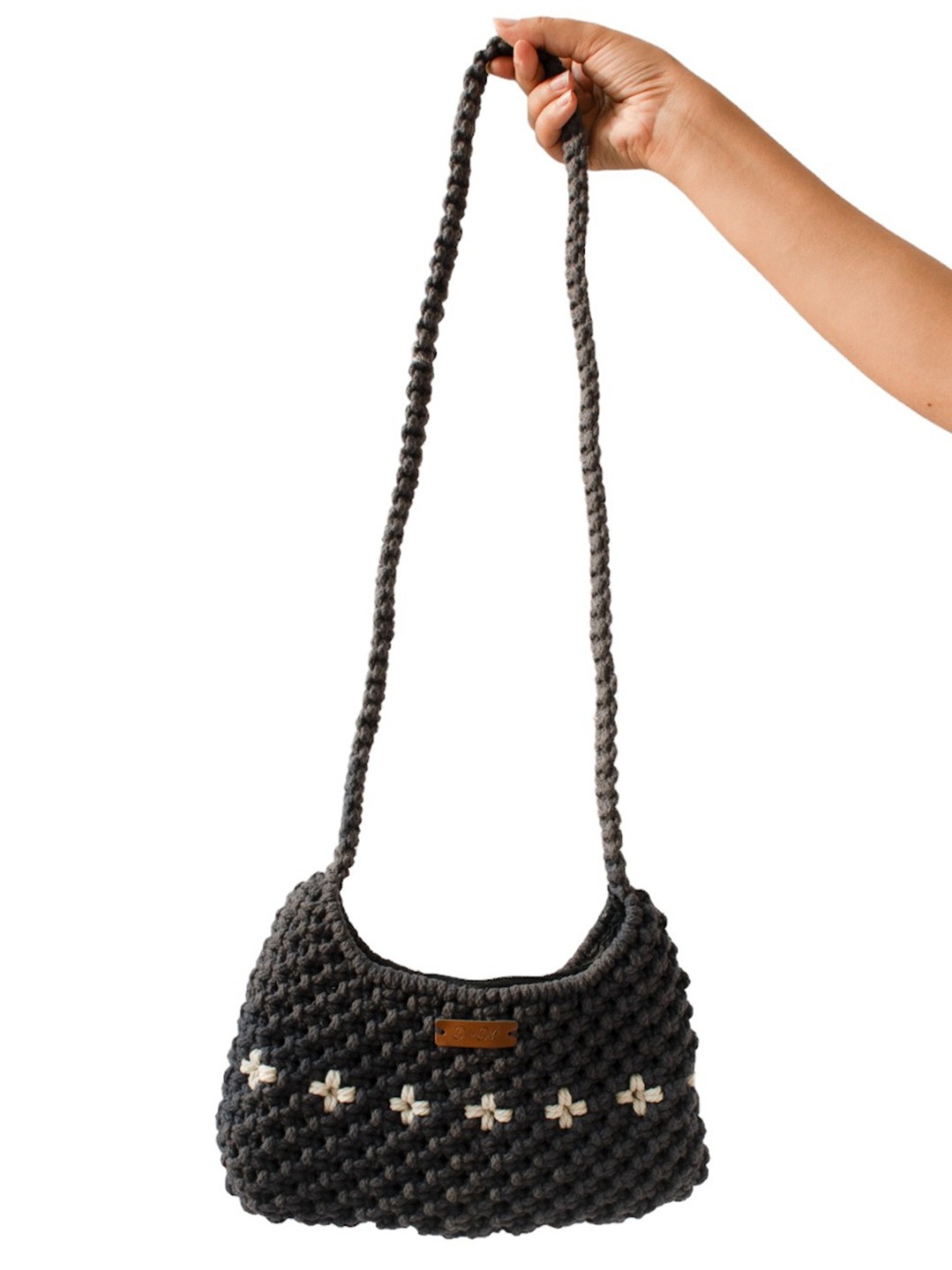 

DECORDILL Textured Bucket Shoulder Bag, Charcoal