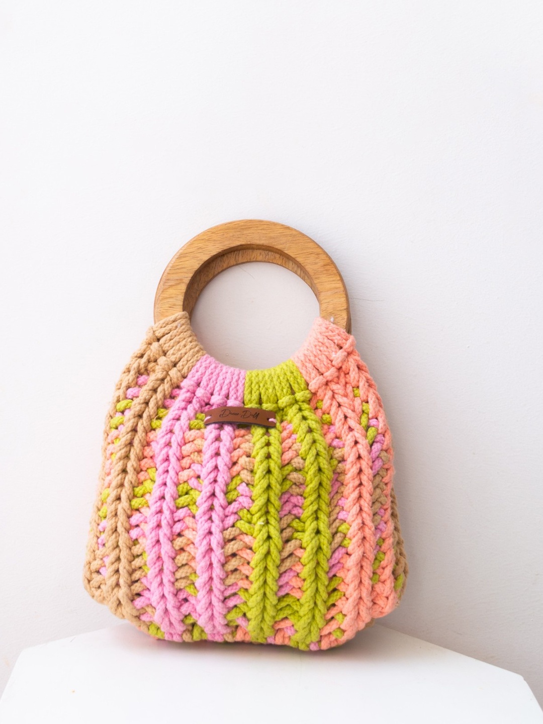 

DECORDILL Hand-Knotted Fishtail Handbag, Green