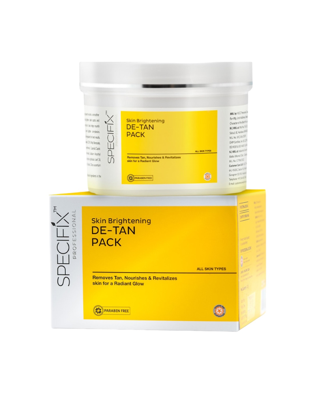 

VLCC Specific Professional Skin Brightening De-Tan Pack - 400 gm, Yellow