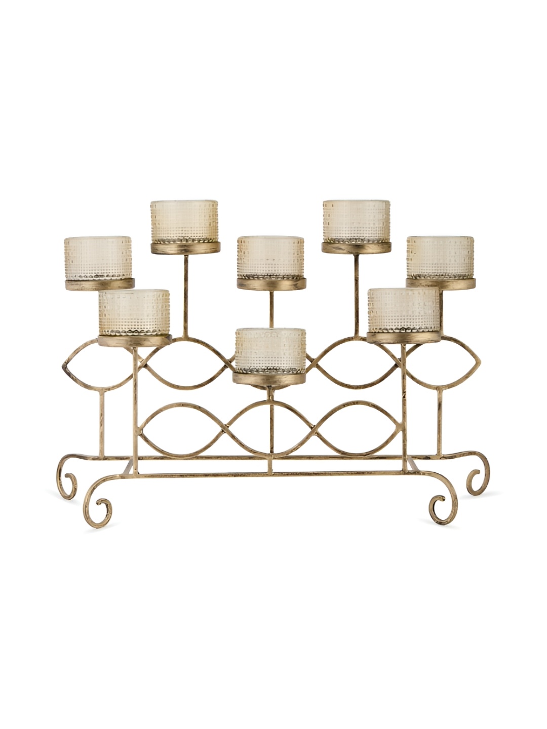 

Fabindia Gold-Toned & Transparent Glass Candle Holder