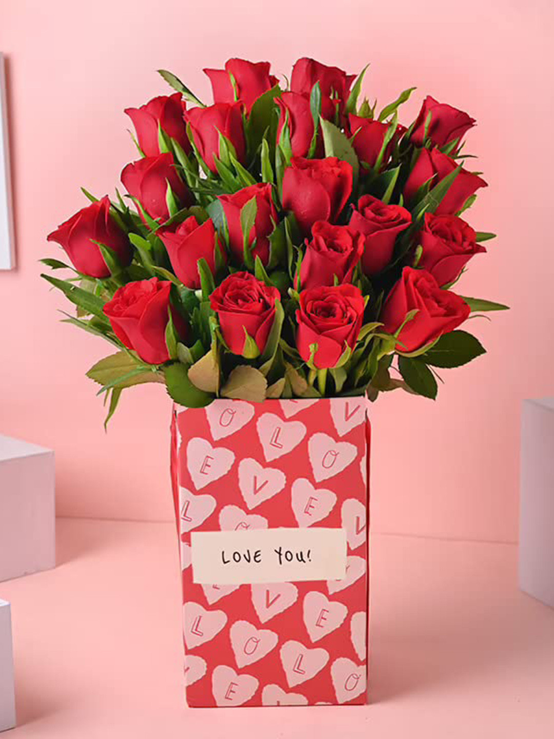 

Floweraura Red 8 Pieces Roses Flowers Bouquet In Love Flower Box