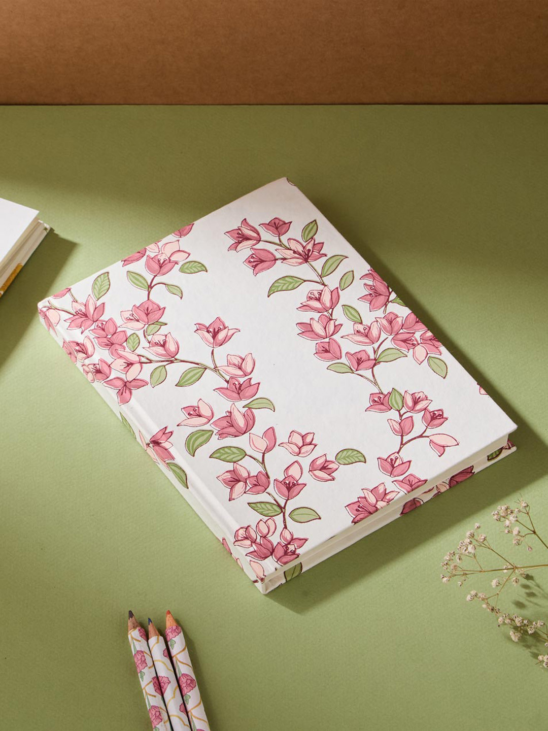 

Fabindia Printed Notebook Stationery, White