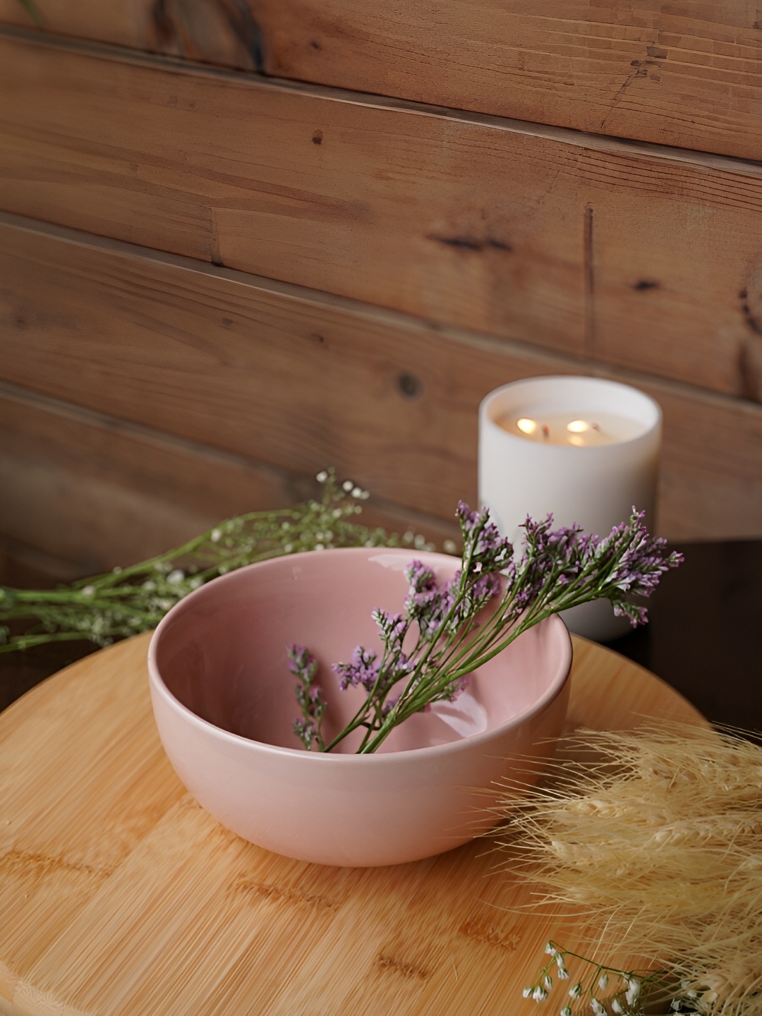 

NURTURE INDIA Pink Ceramic Serving Bowl