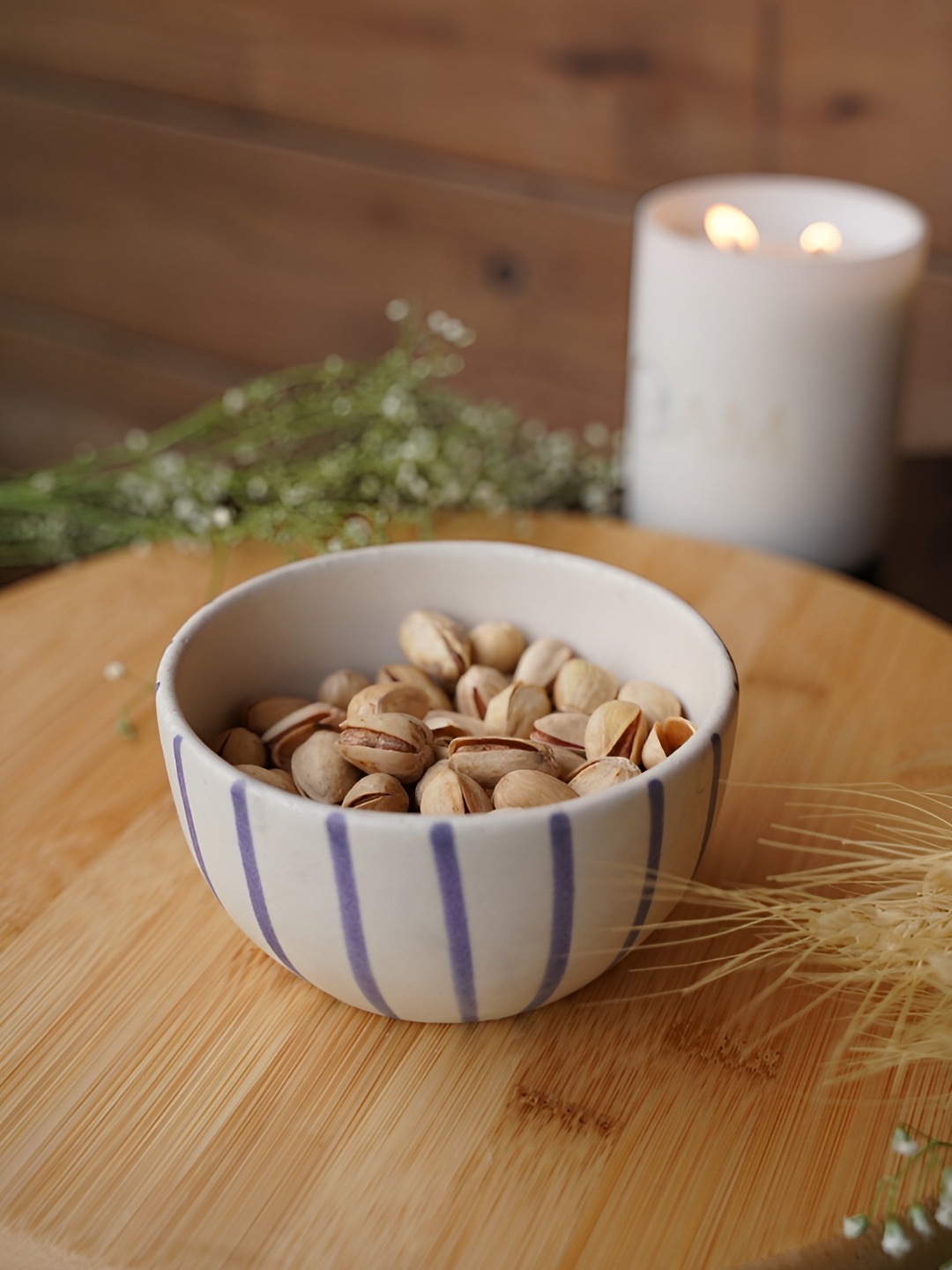 

NURTURE INDIA White Stripe Ceramic Bowl