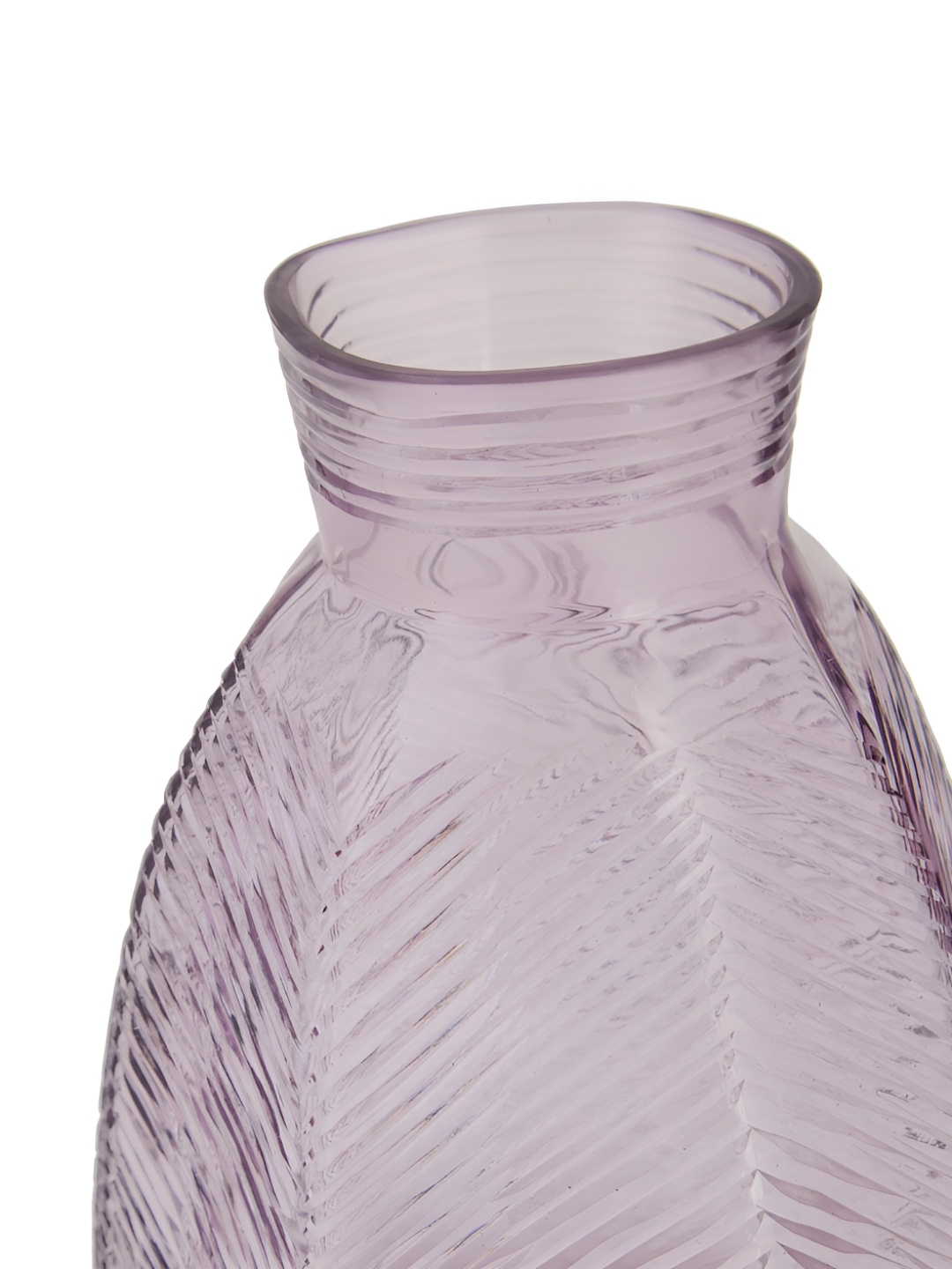 

Fabindia Purple Glass Textured Taraash Flower Vases