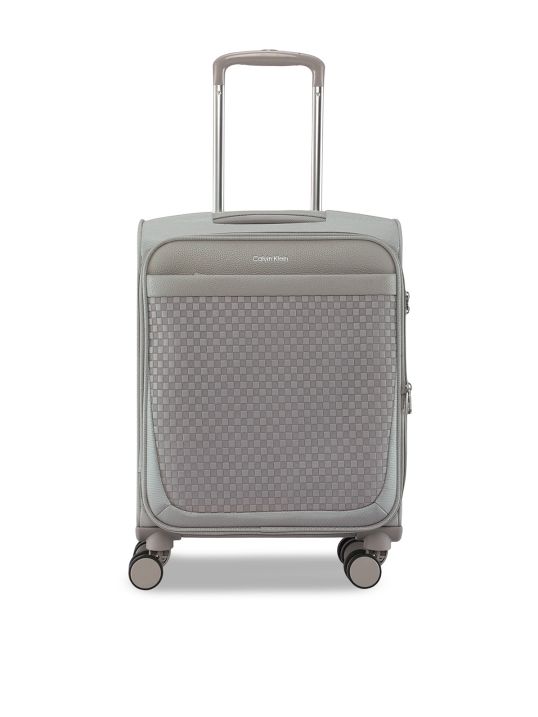 

Calvin Klein CHECK-IN Range Stone 20" Cabin Soft Trolley Bag, Grey