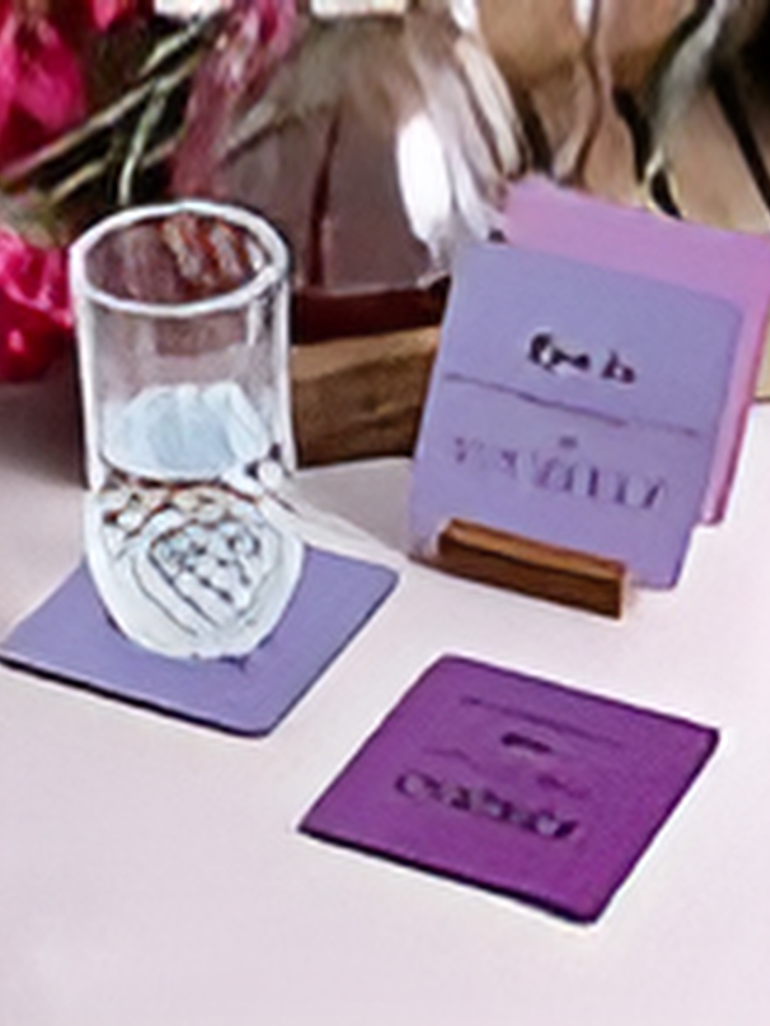 

Crazy Sutra Premium Purple & Voilet 4Pcs HD Printed MDF Coasters