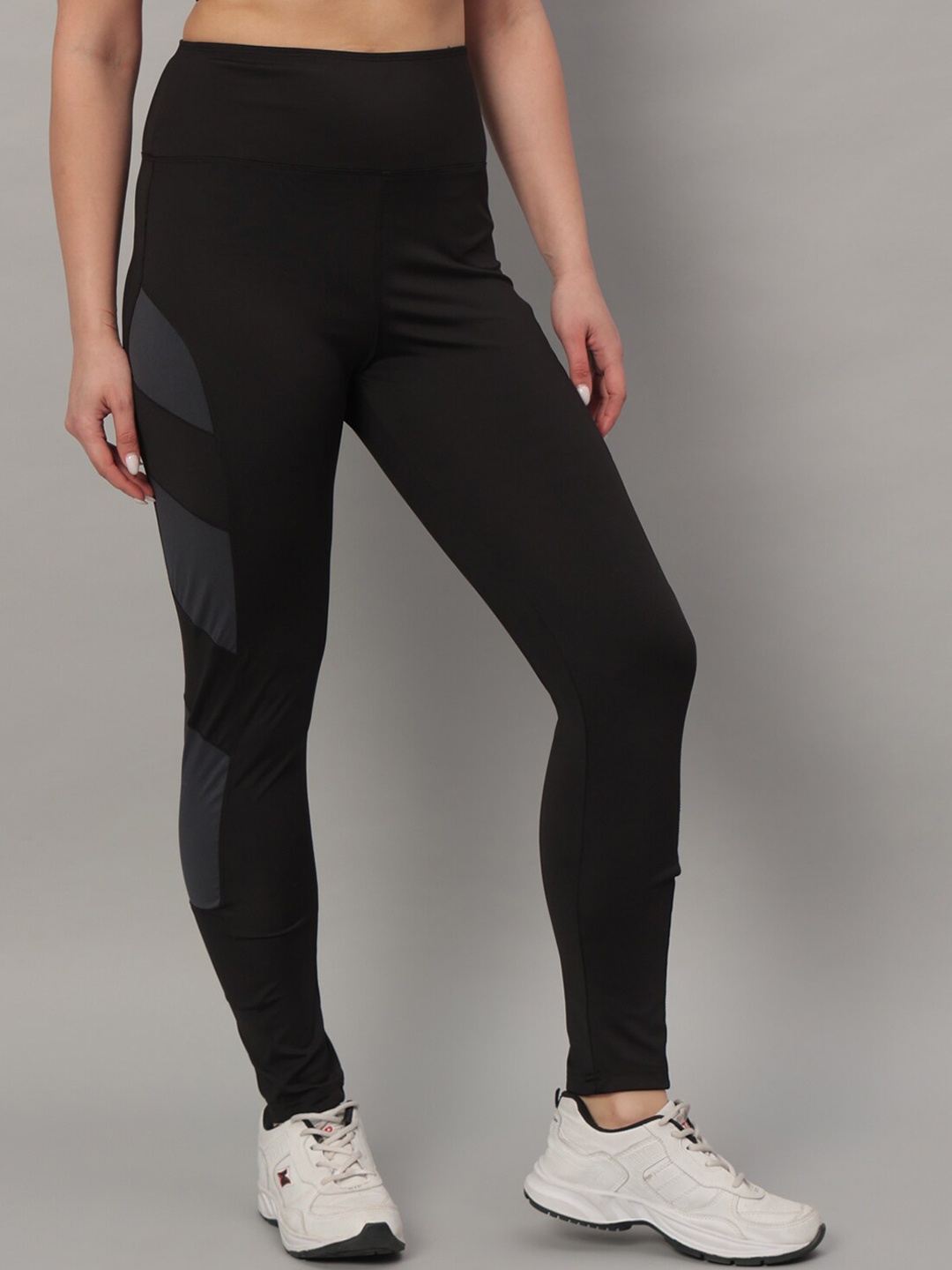 

GLITO Stretchable Ankle-Length Gym Tights, Grey