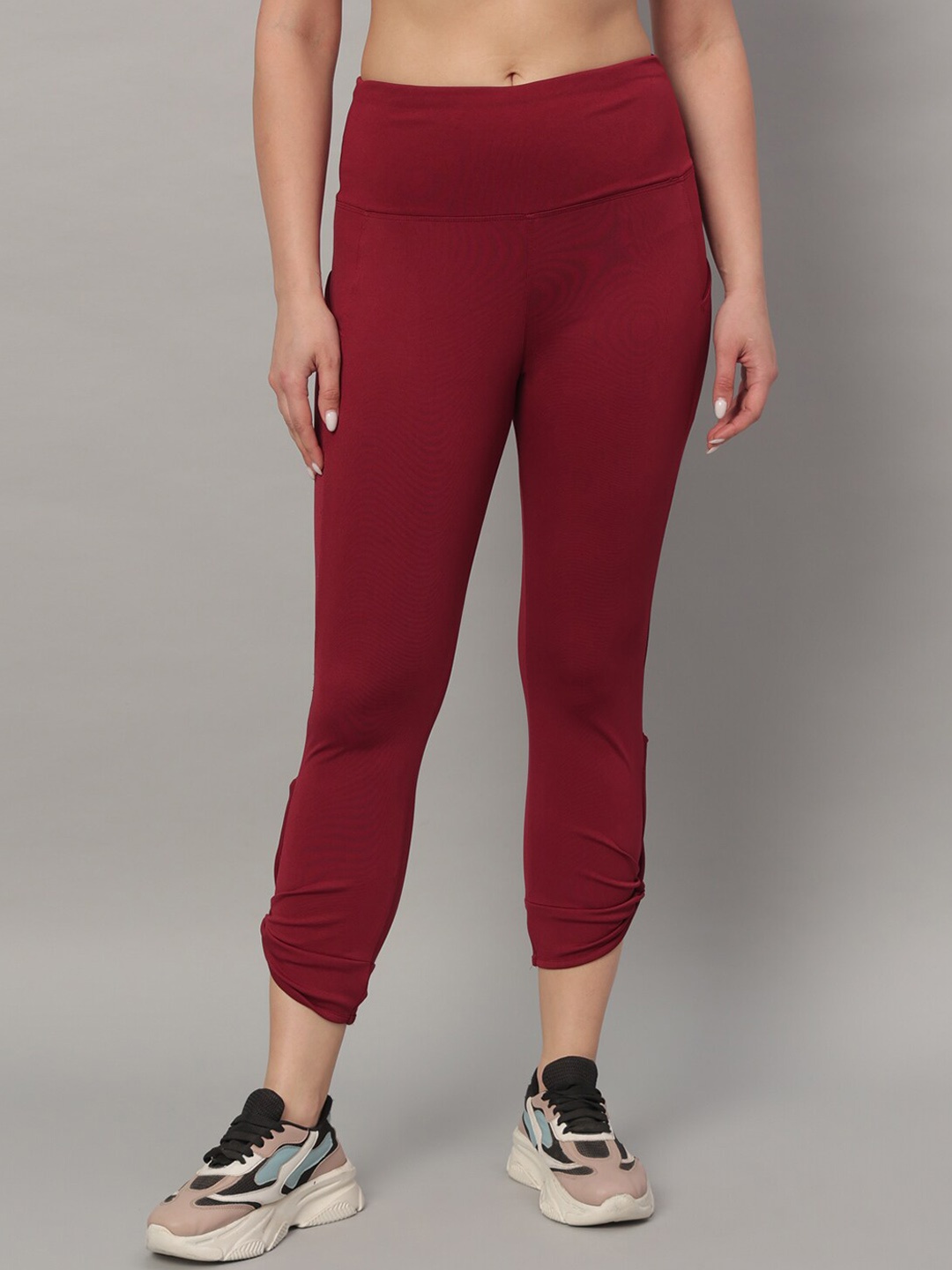 

GLITO Dry-Fit Ankle-Length Tights, Maroon