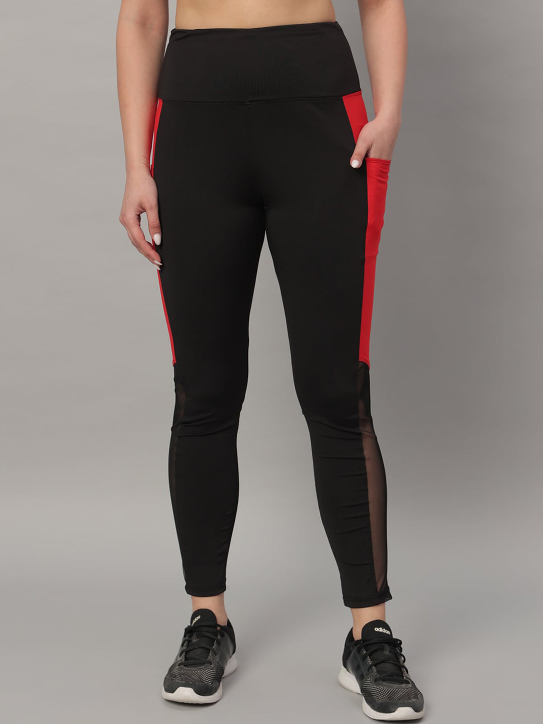 

GLITO Women Ankle-Length Tights, Red